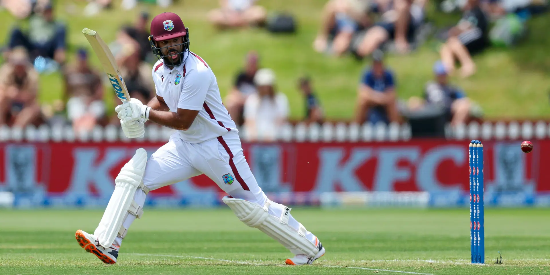 West Indies 92-2 after being asked to bat in second New Zealand test