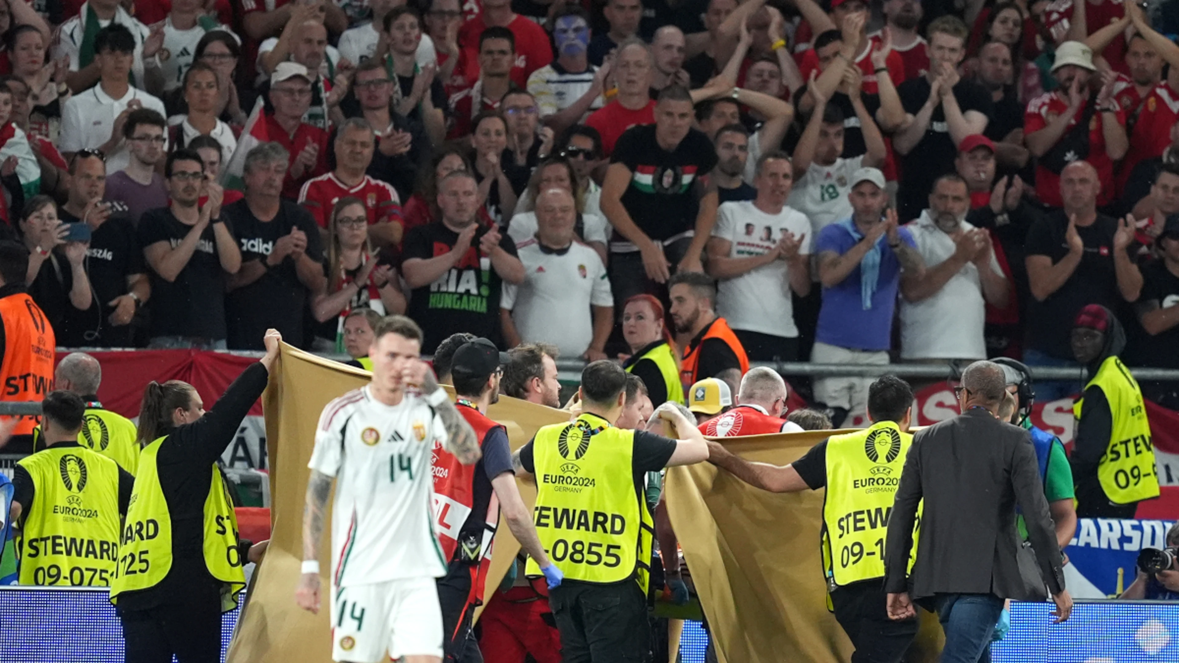 Varga stretchered off after sickening Euro 2024 clash, in 'stable' condition