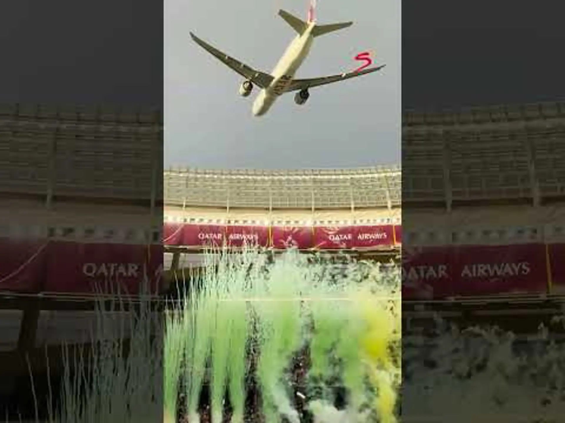 Qatar Airways flyover at Cape Town Stadium