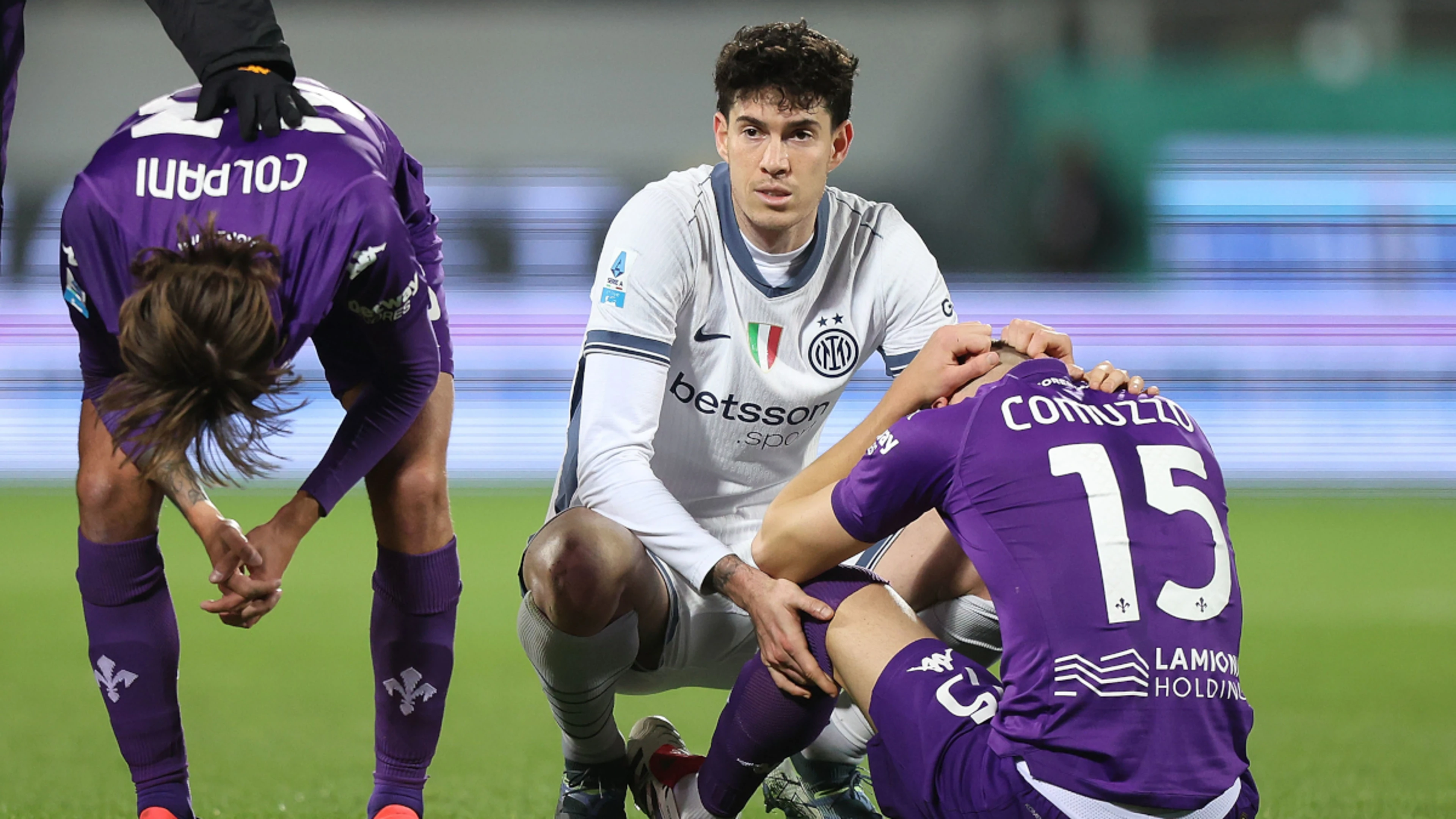 Fiorentina's match with Inter Milan stopped after Bove collapses