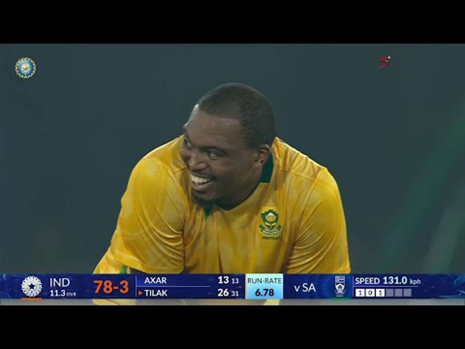 India v South Africa | 1st T20 | 1st innings | Lungi Ngidi 3