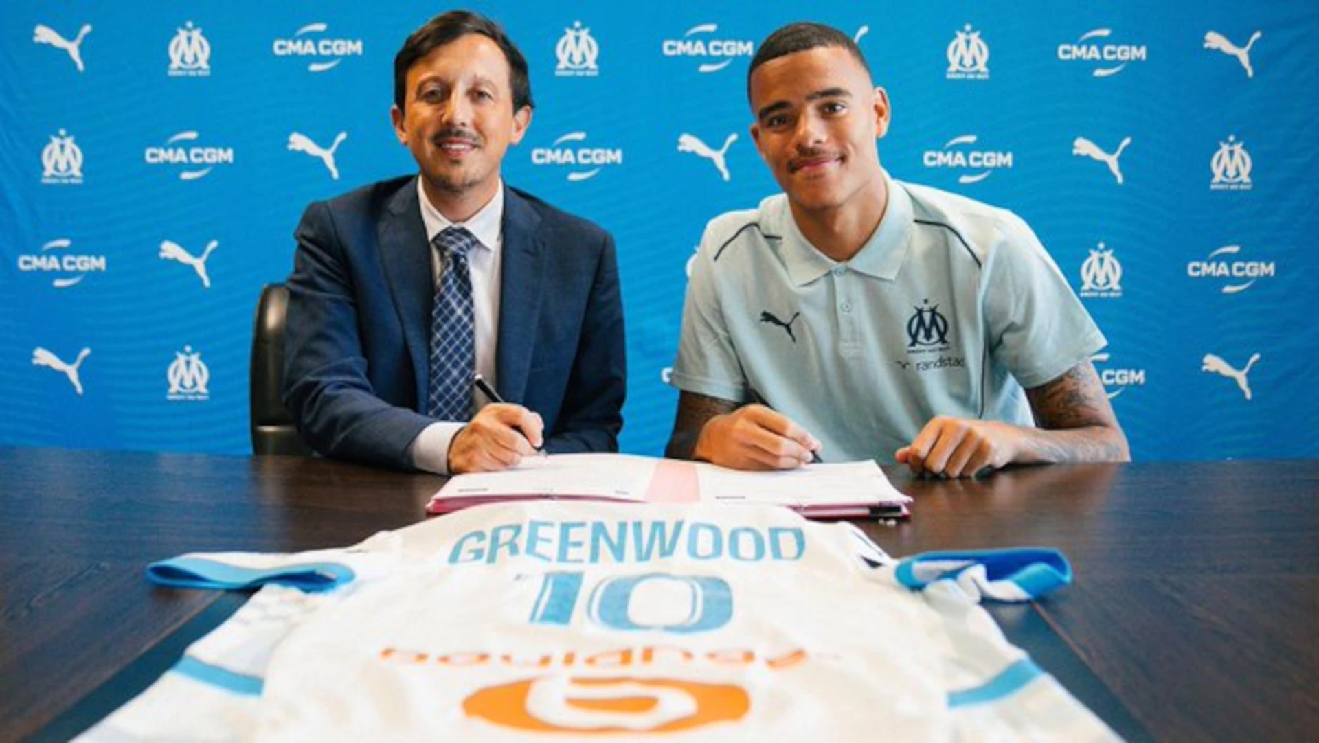 English forward Mason Greenwood signs for Marseille
