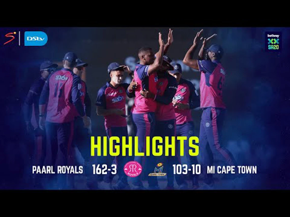 Paarl Royals v MI Cape Town | Match Highlights | Betway SA20