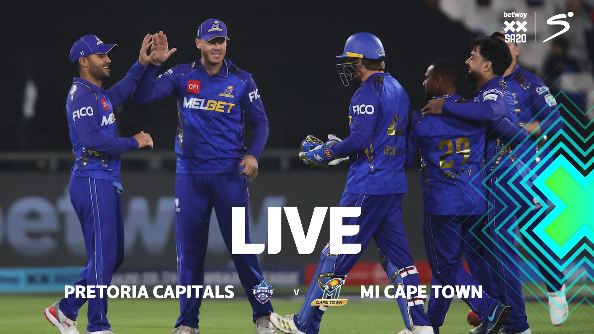 LIVE: SA20 - Pretoria Capitals v MI Cape Town