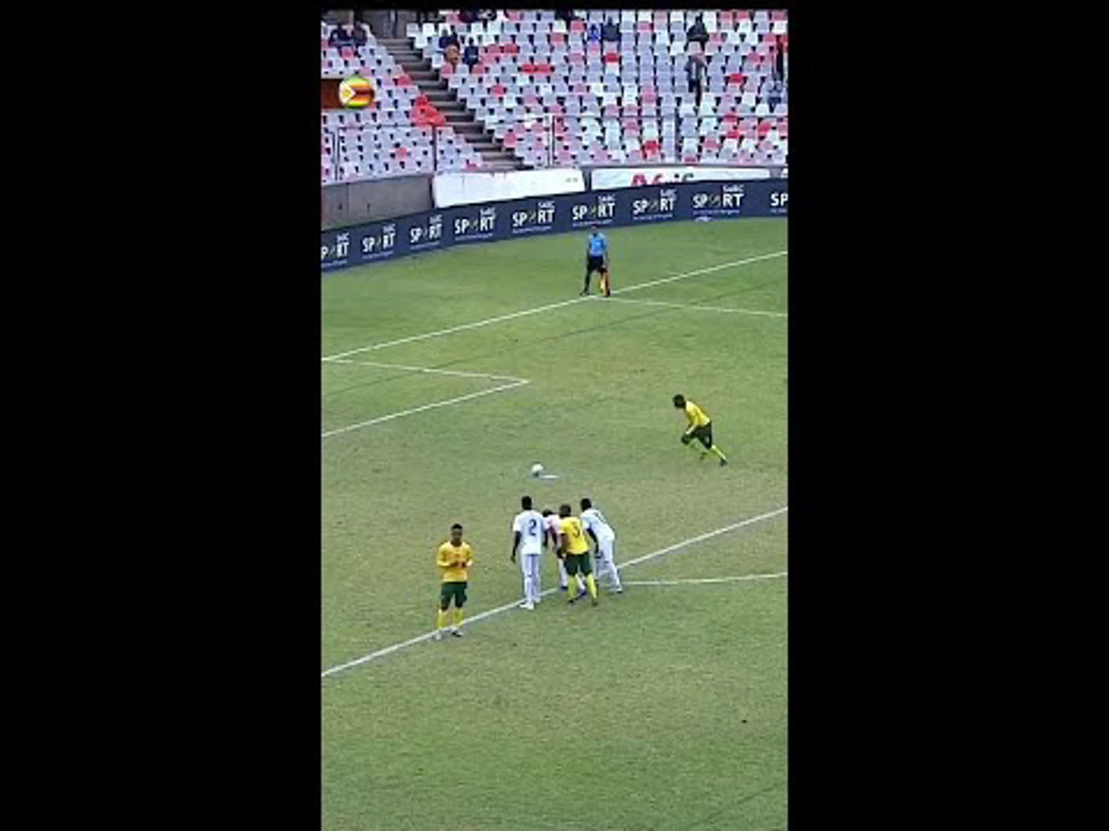 Kabelo Dlamini penalty against Zim in Cosafa Cup 2025