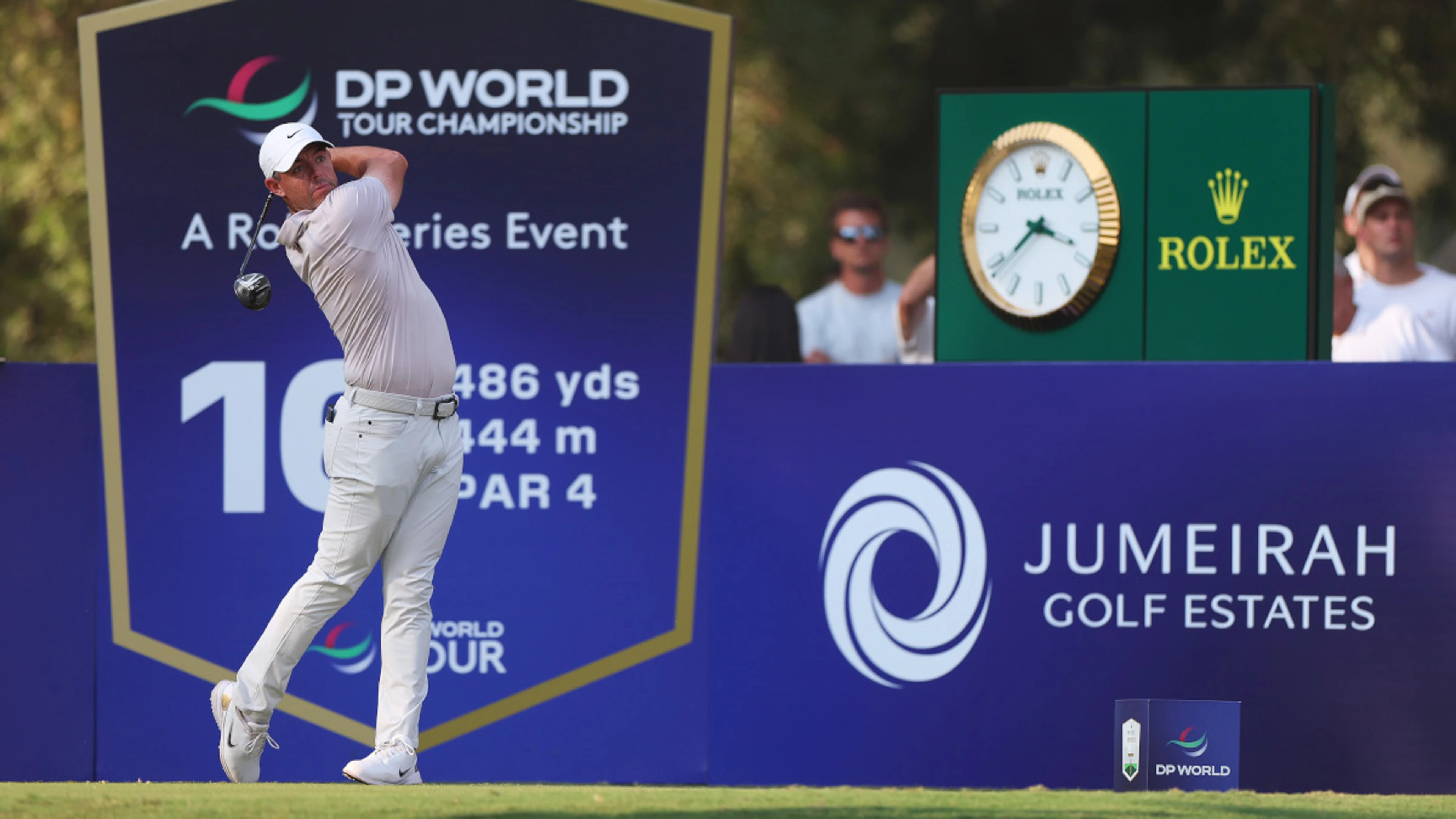 McIlroy shares lead with Race to Dubai title in sight