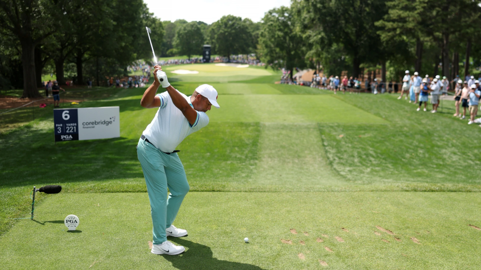 Vegas tees off with two-stroke lead at rain-delayed PGA