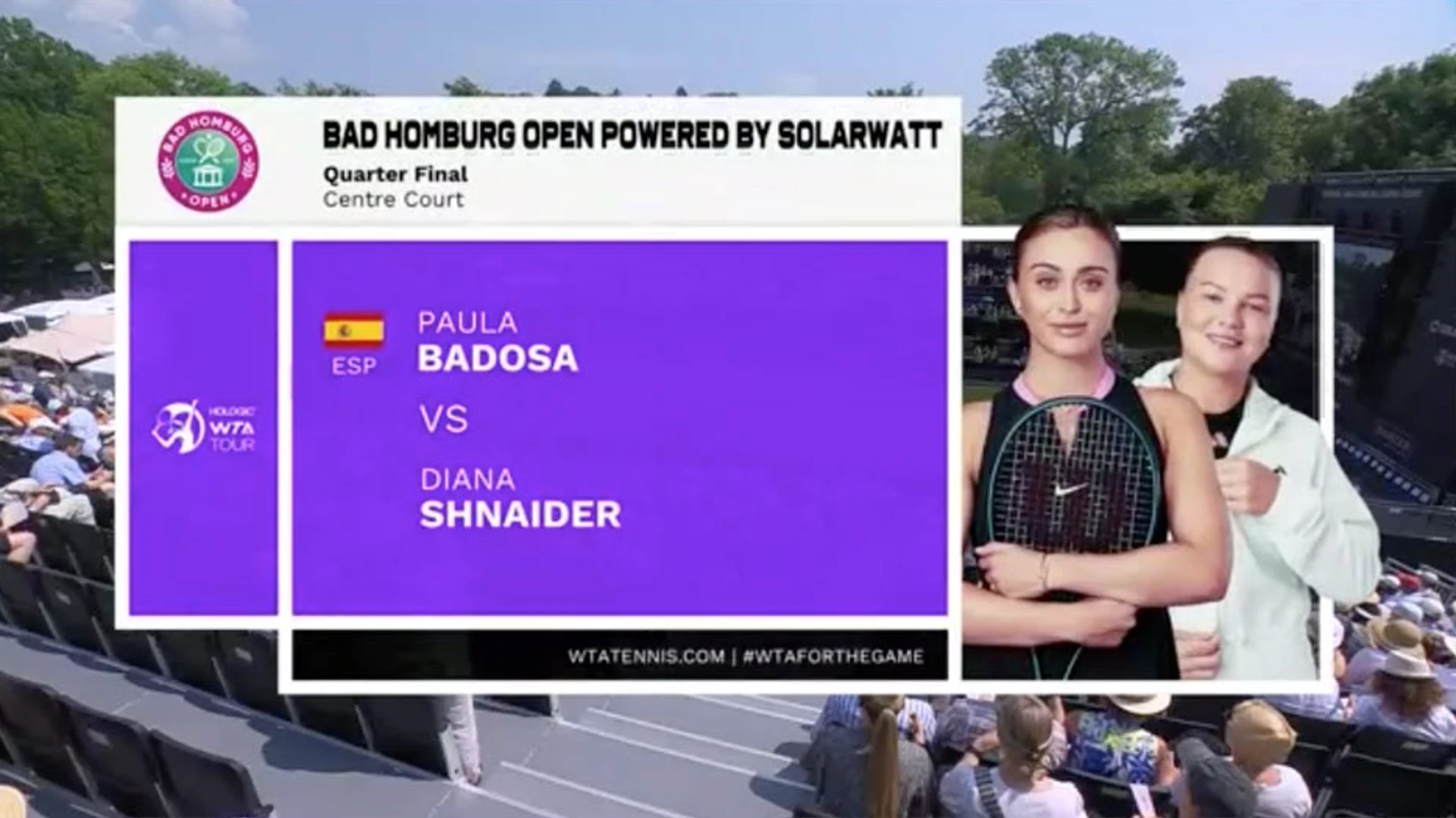 Paula Badosa v Diana Shnaider | Homburg Open | QF1 Highlights | WTA 500