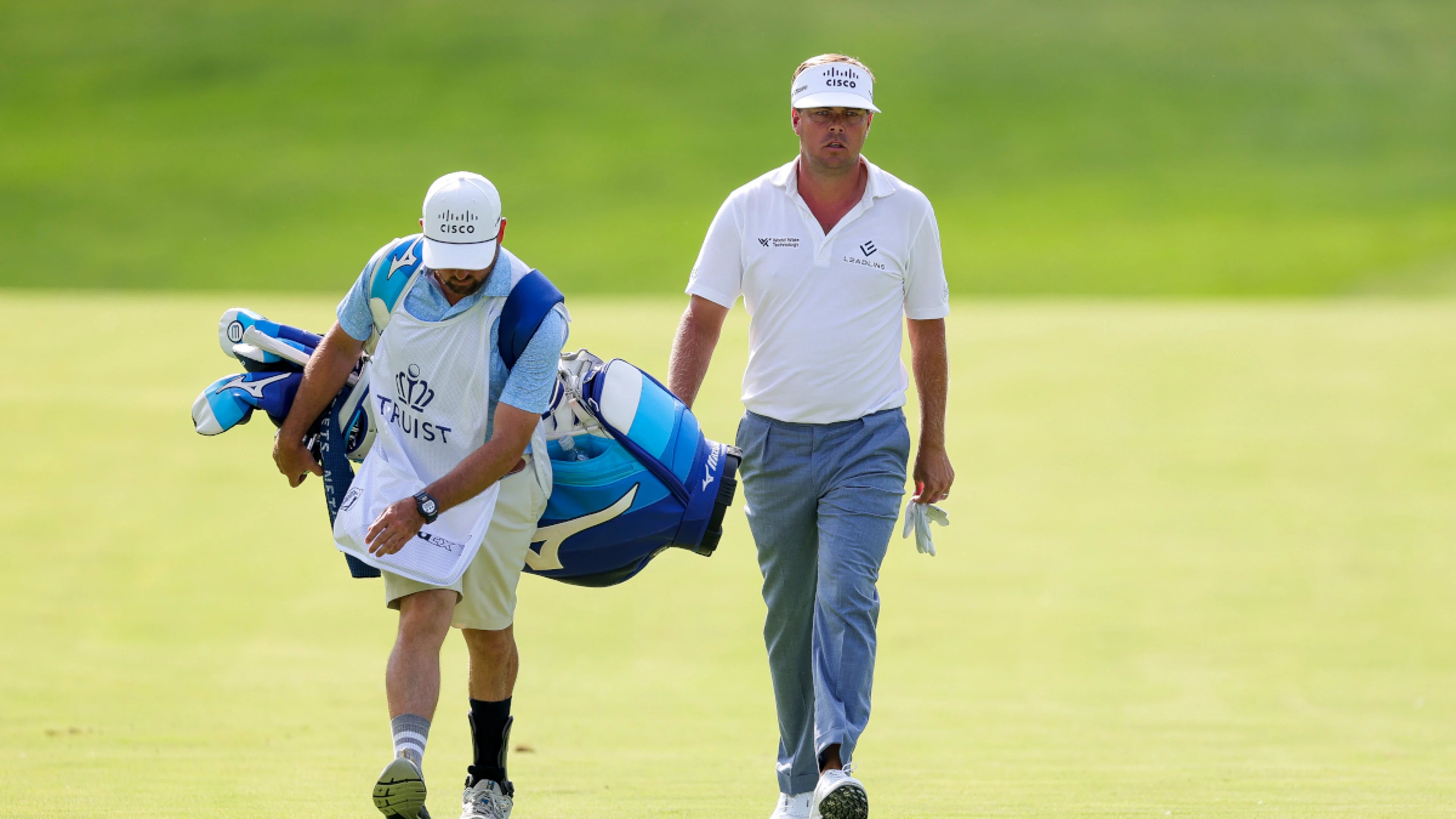 Mitchell fires PGA career-low 61 to grab Truist lead