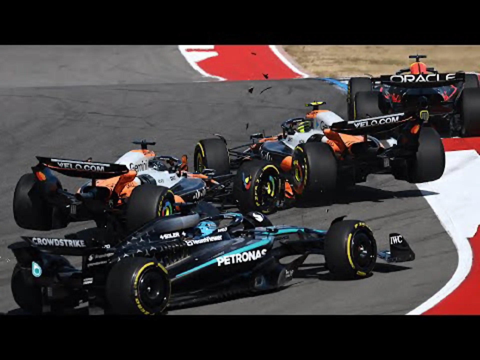 Both McLarens crash OUT of the Formula One Sprint