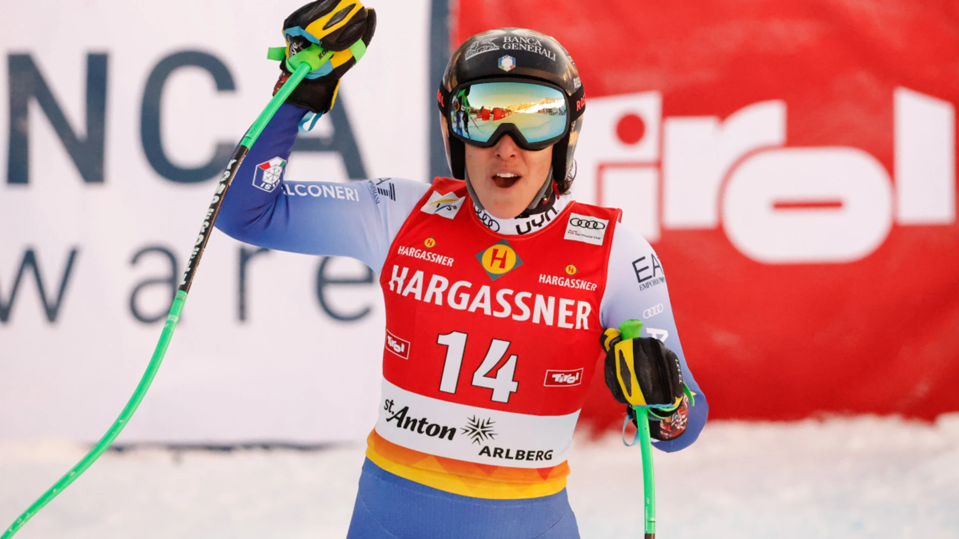 Veteran Brignone claims St Anton downhill, Vonn in sixth