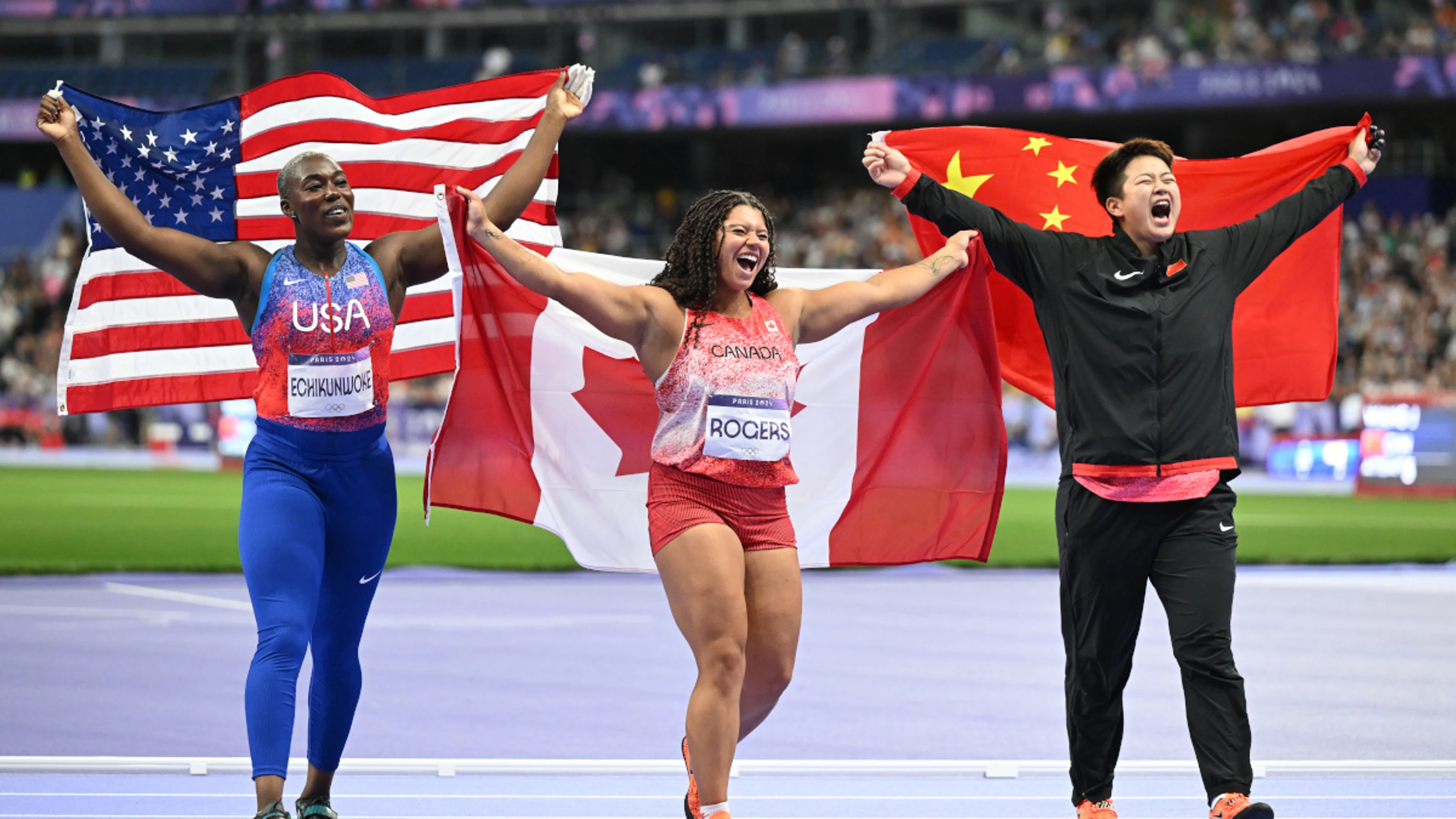 Canada's Rogers wins women's Olympic hammer throw gold
