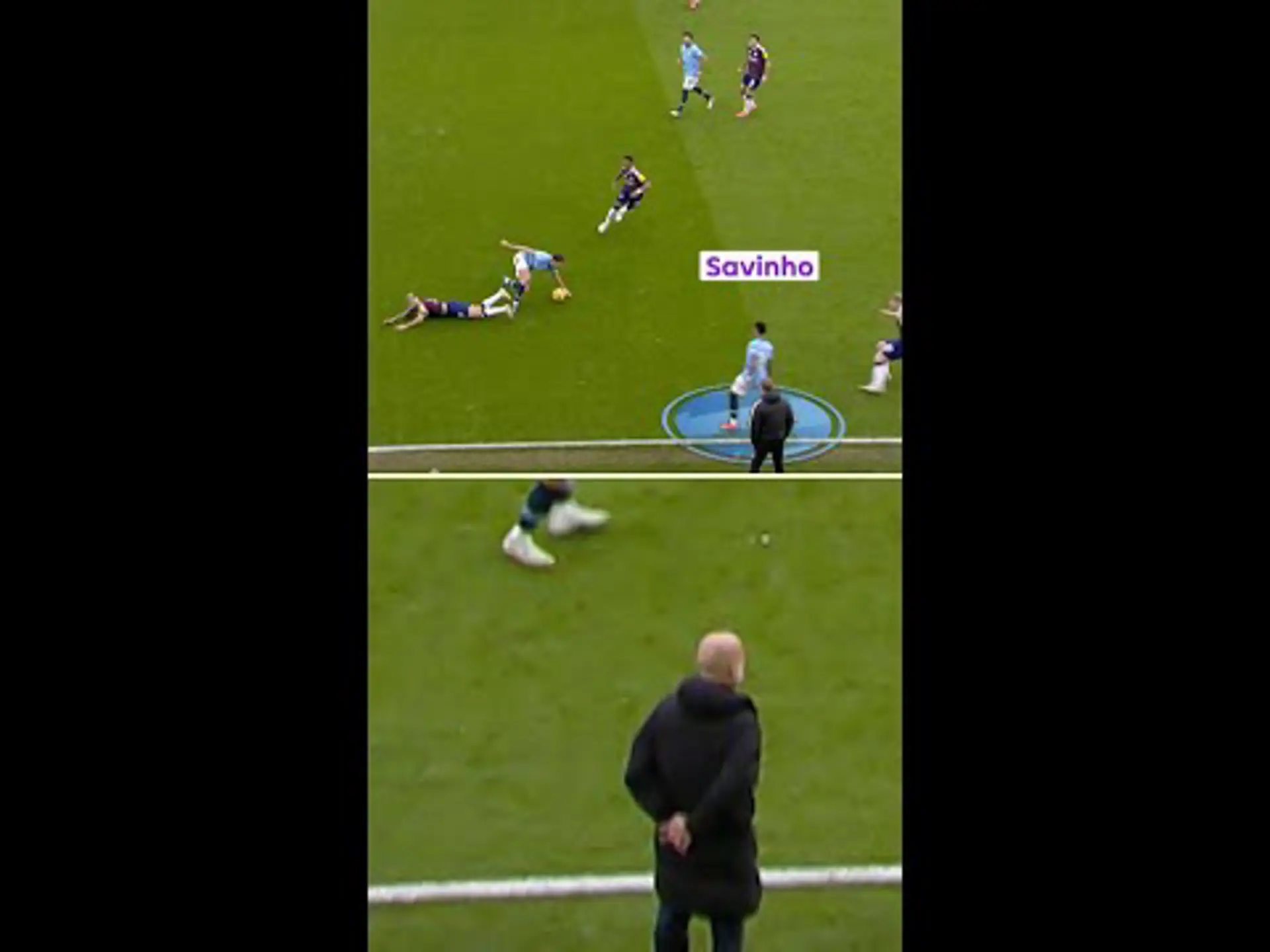 Hilarious | Pep Guardiola loses his MIND watching Savinho's double nutmeg!