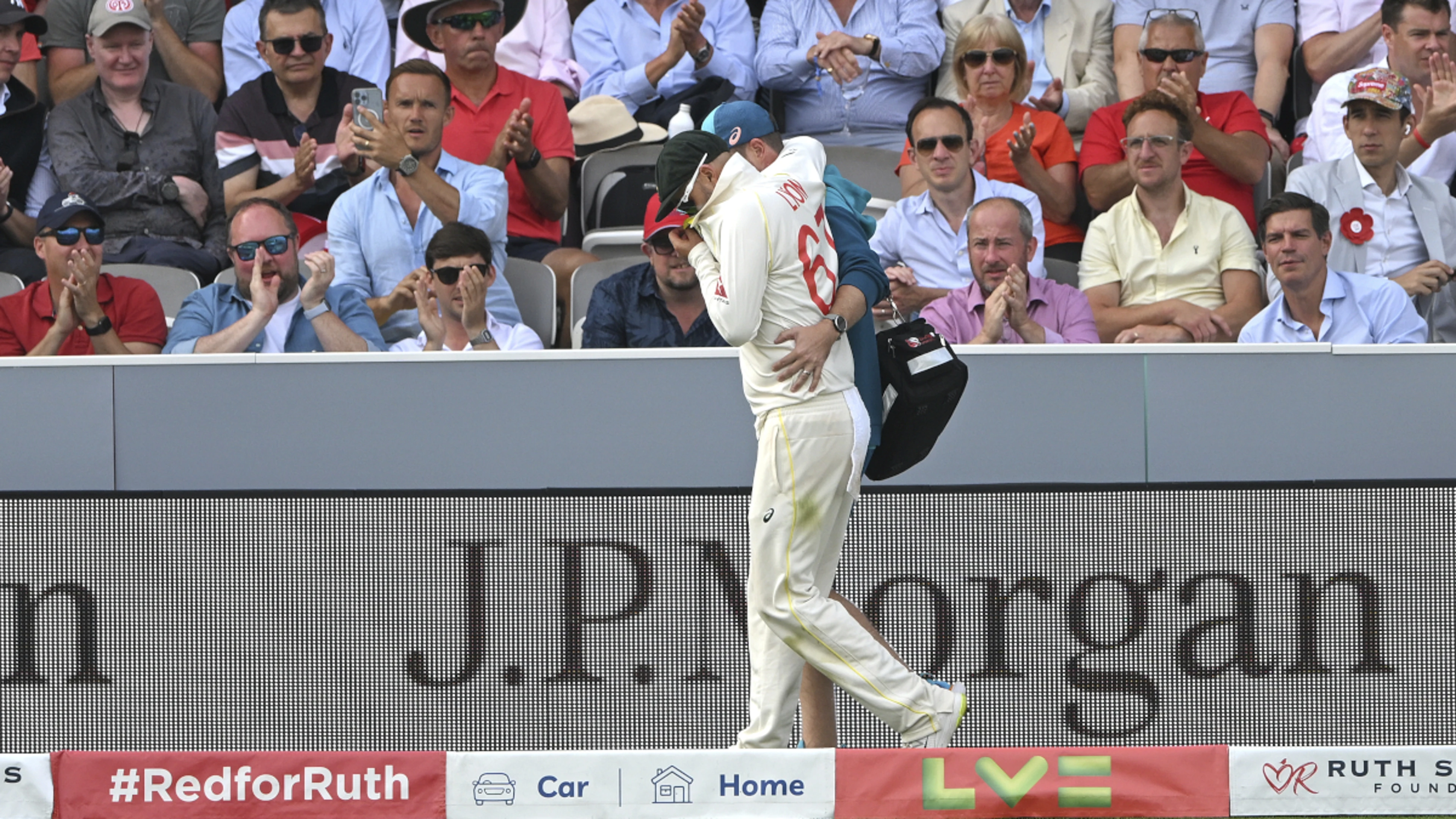 Australia's Lyon suffers calf injury in Ashes blow