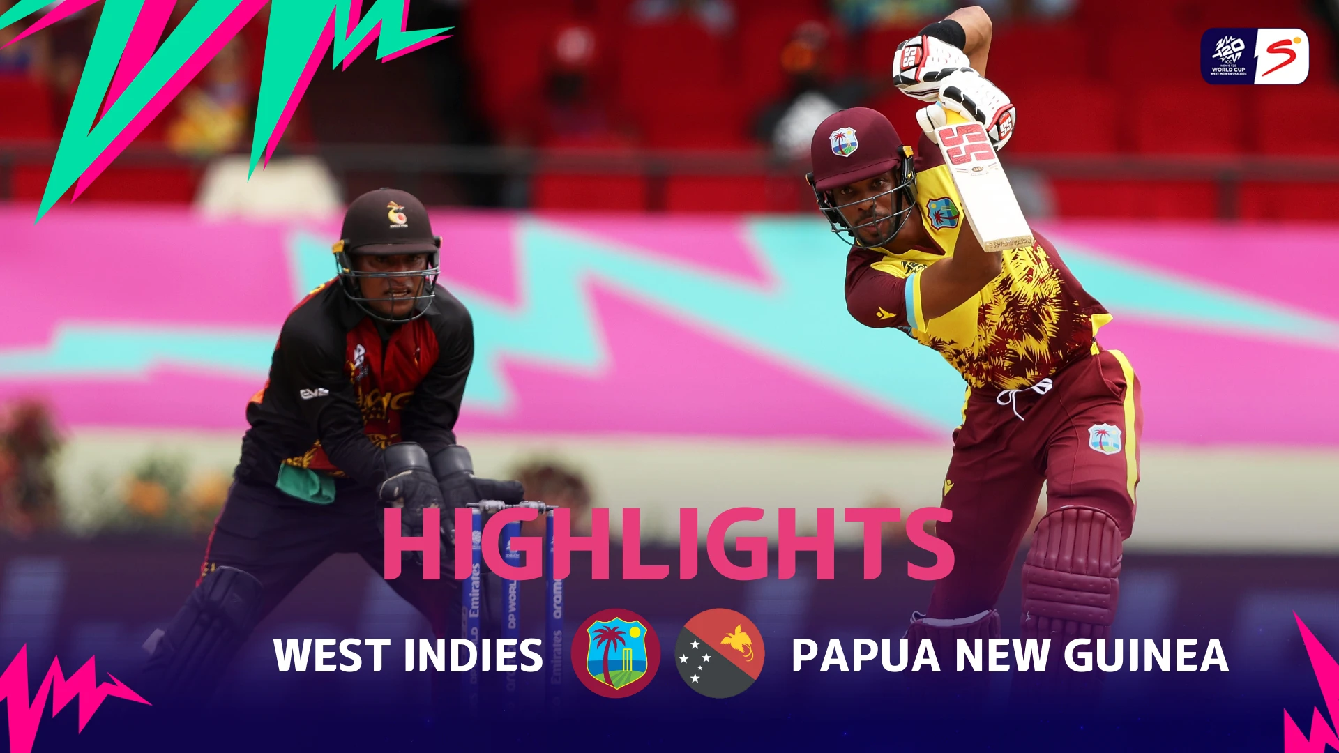 West Indies v Papua New Guinea | Match Highlights | ICC T20 World Cup Group C