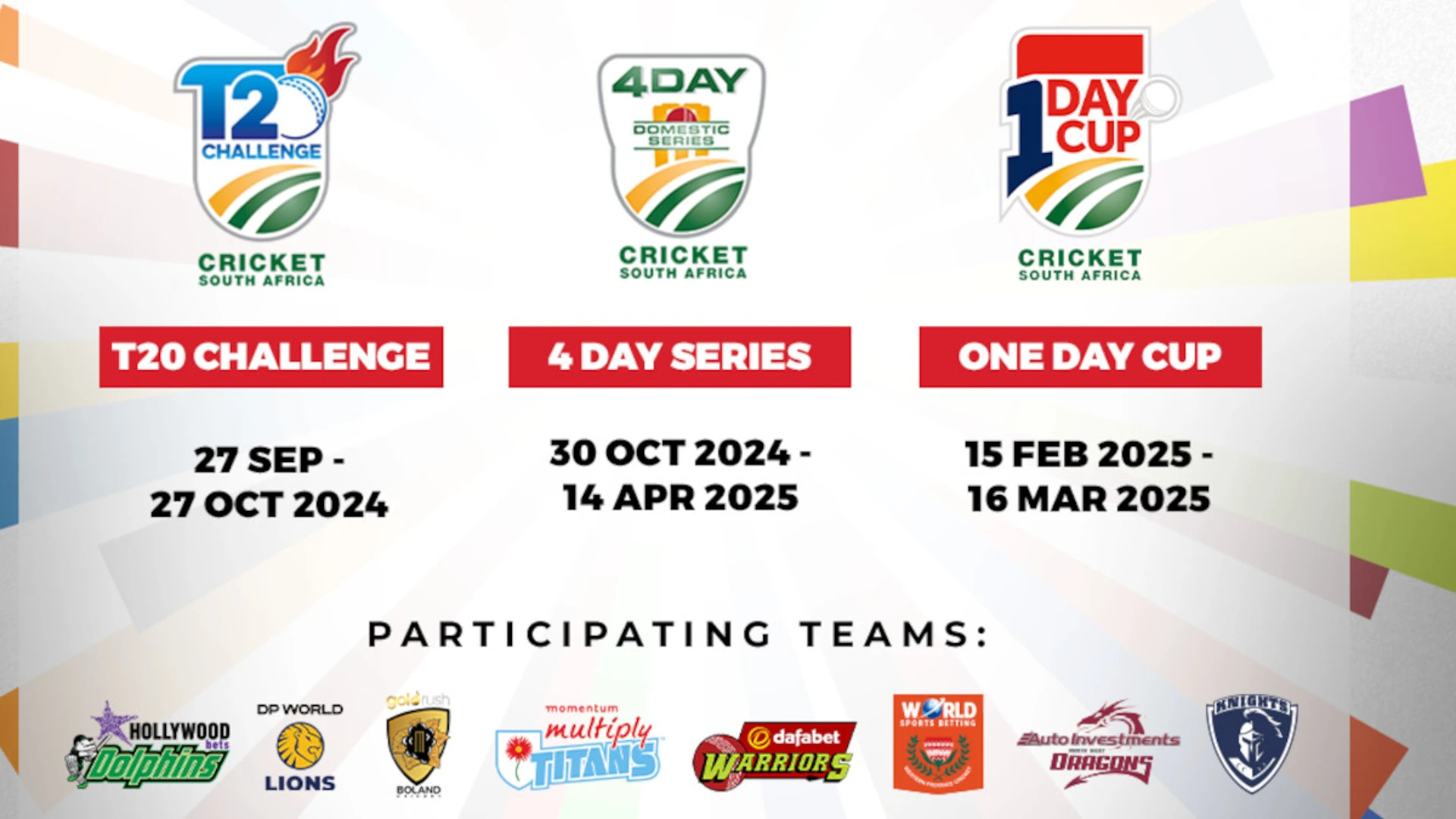 Domestic cricket fixtures announced