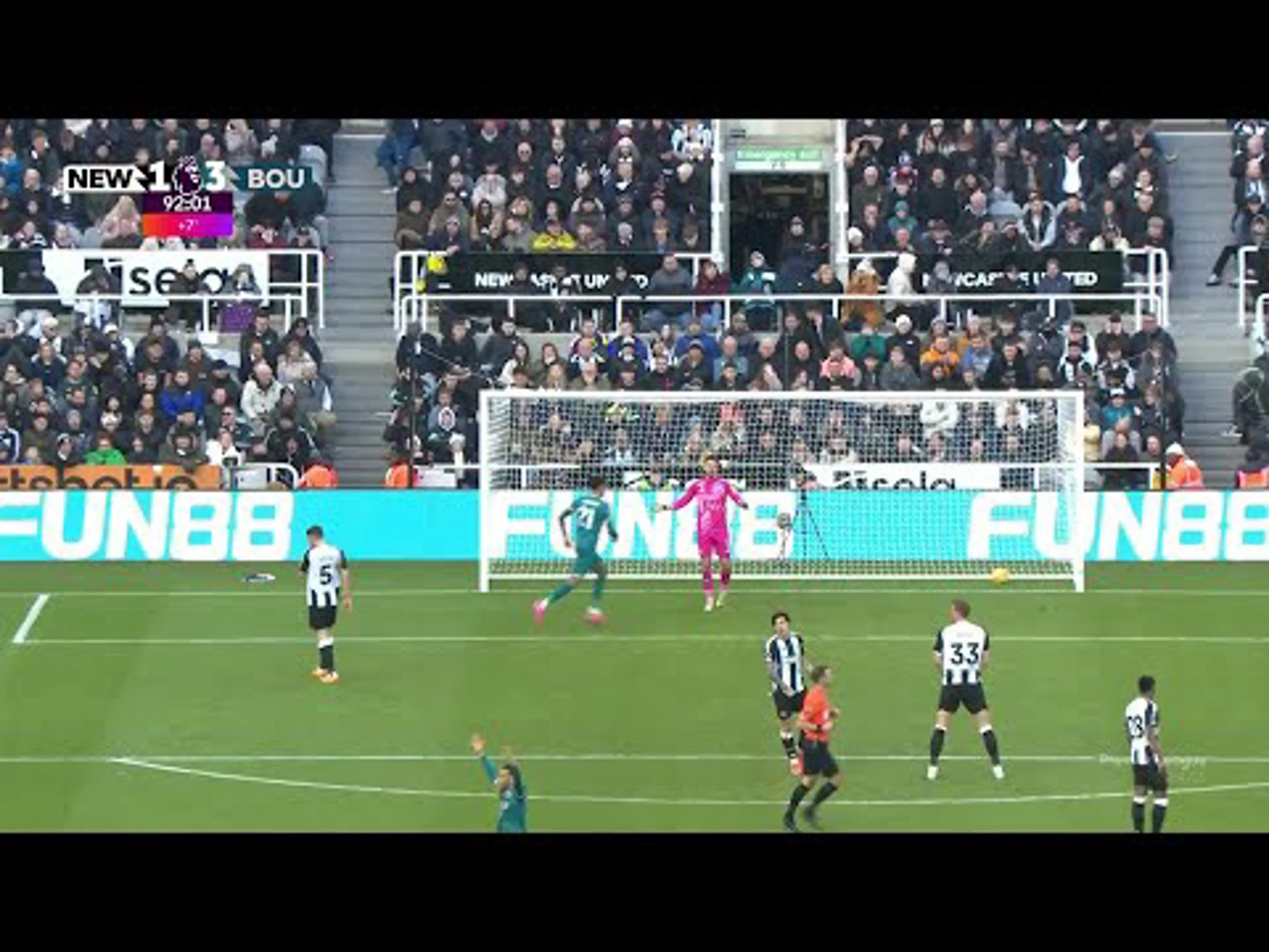 Justin Kluivert | 92ⁿᵈ Minute Spectacular Goal v Newcastle