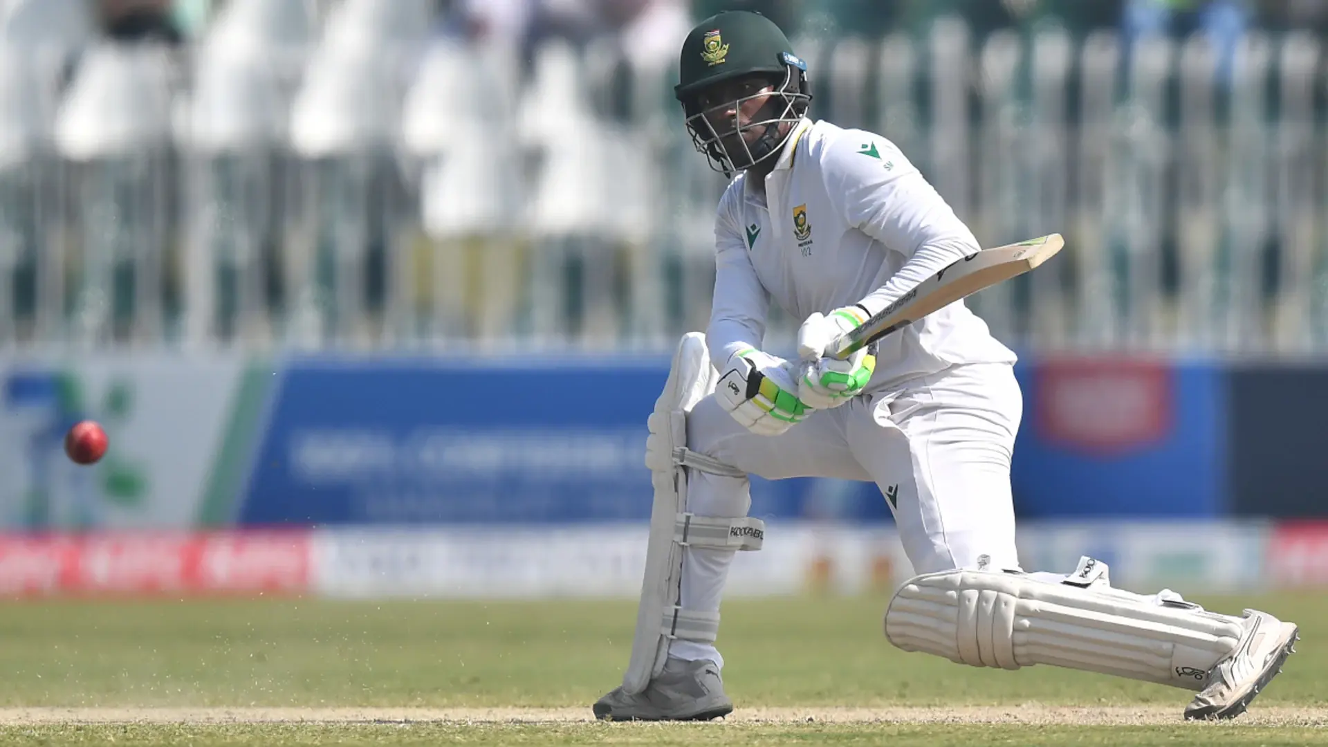 BRILLIANT BATTING: Muthusamy century, Jansen fireworks take SA to 489 all out