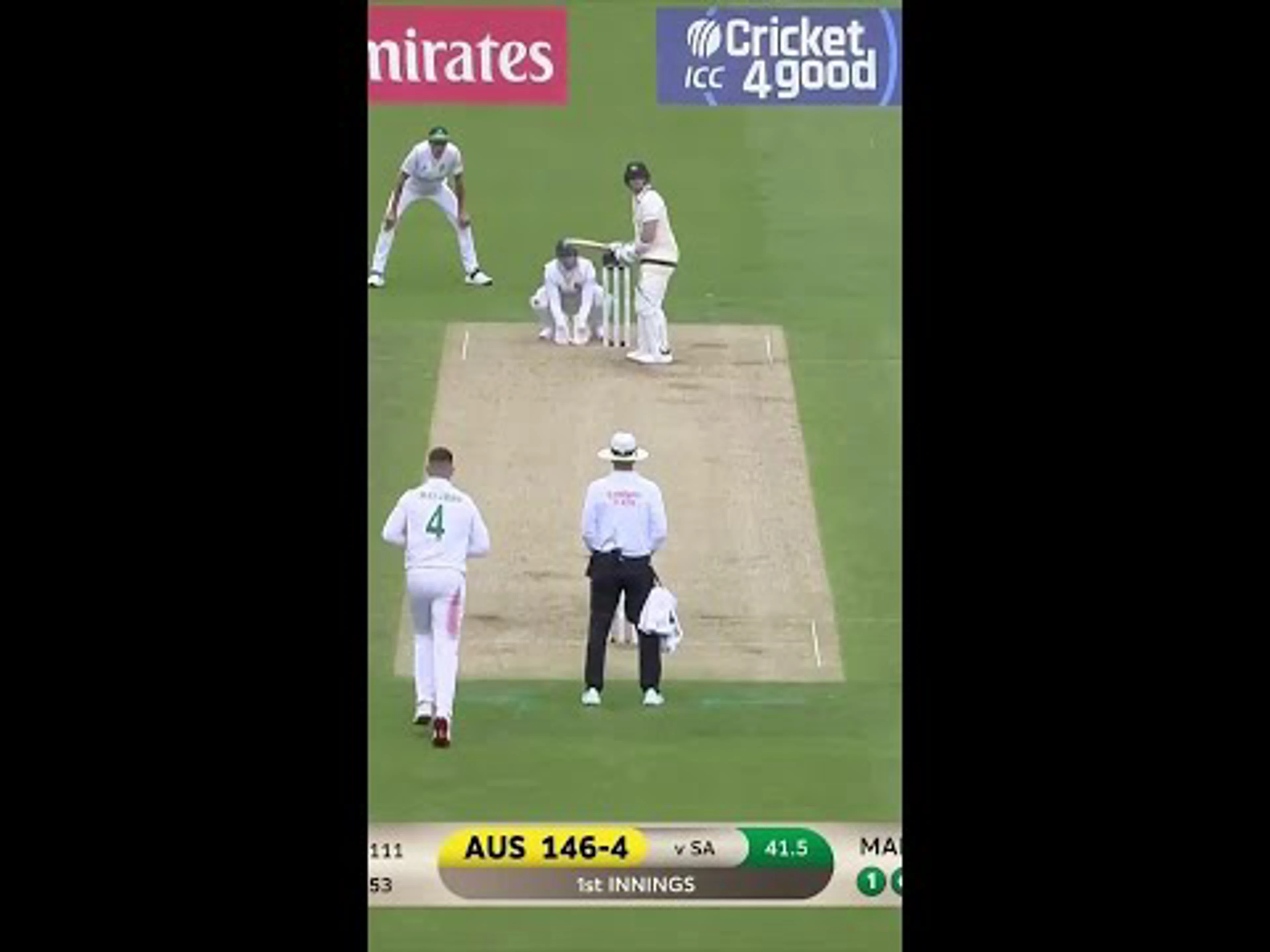 Jansen 3rd time lucky! Smith out...