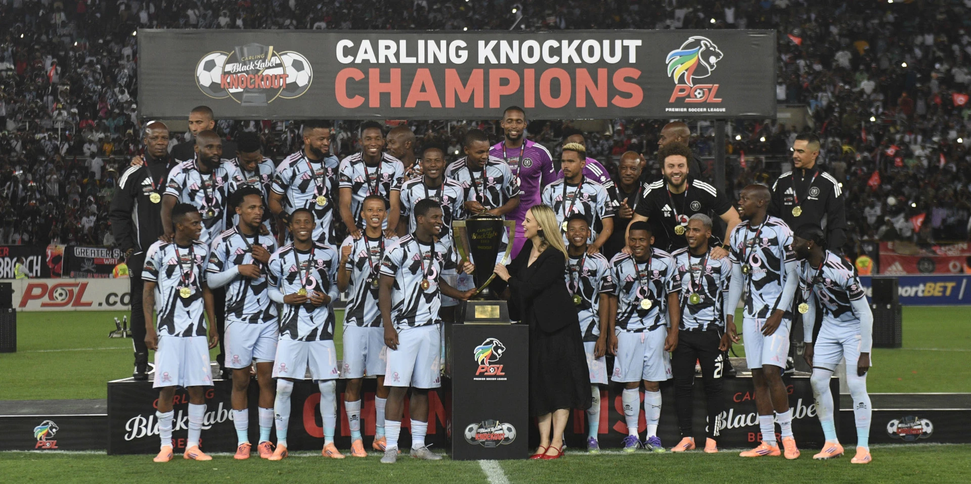 ANOTHER CUP IN THE CABINET: Pirates crowned Carling Knockout champions