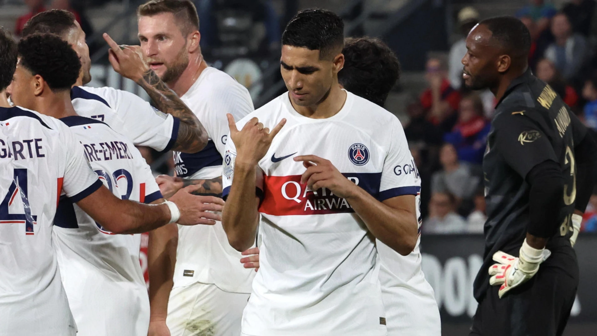 Hakimi shines as PSG win at Rennes