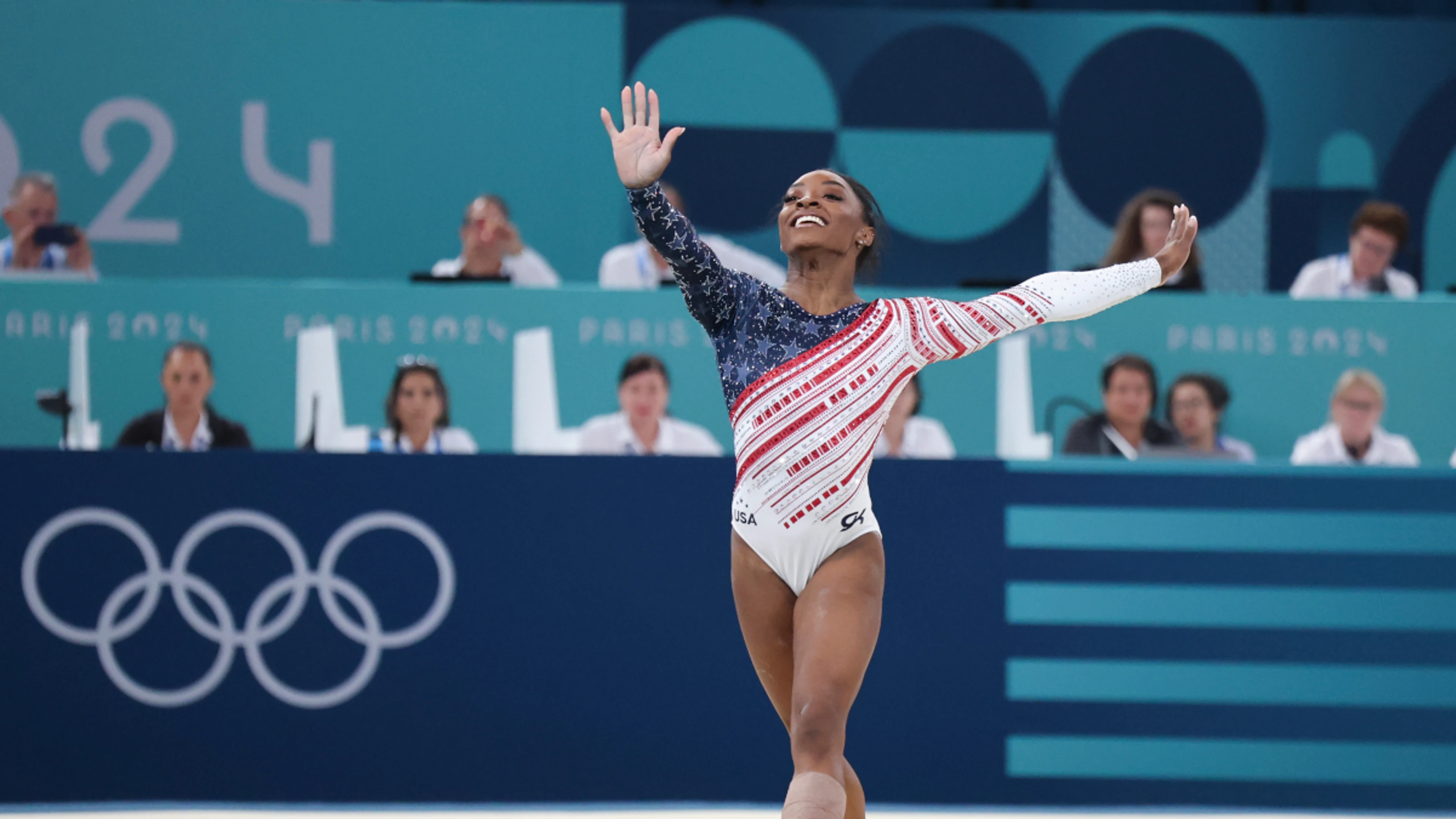 Biles looks to strike gold again in Paris Games all-around final