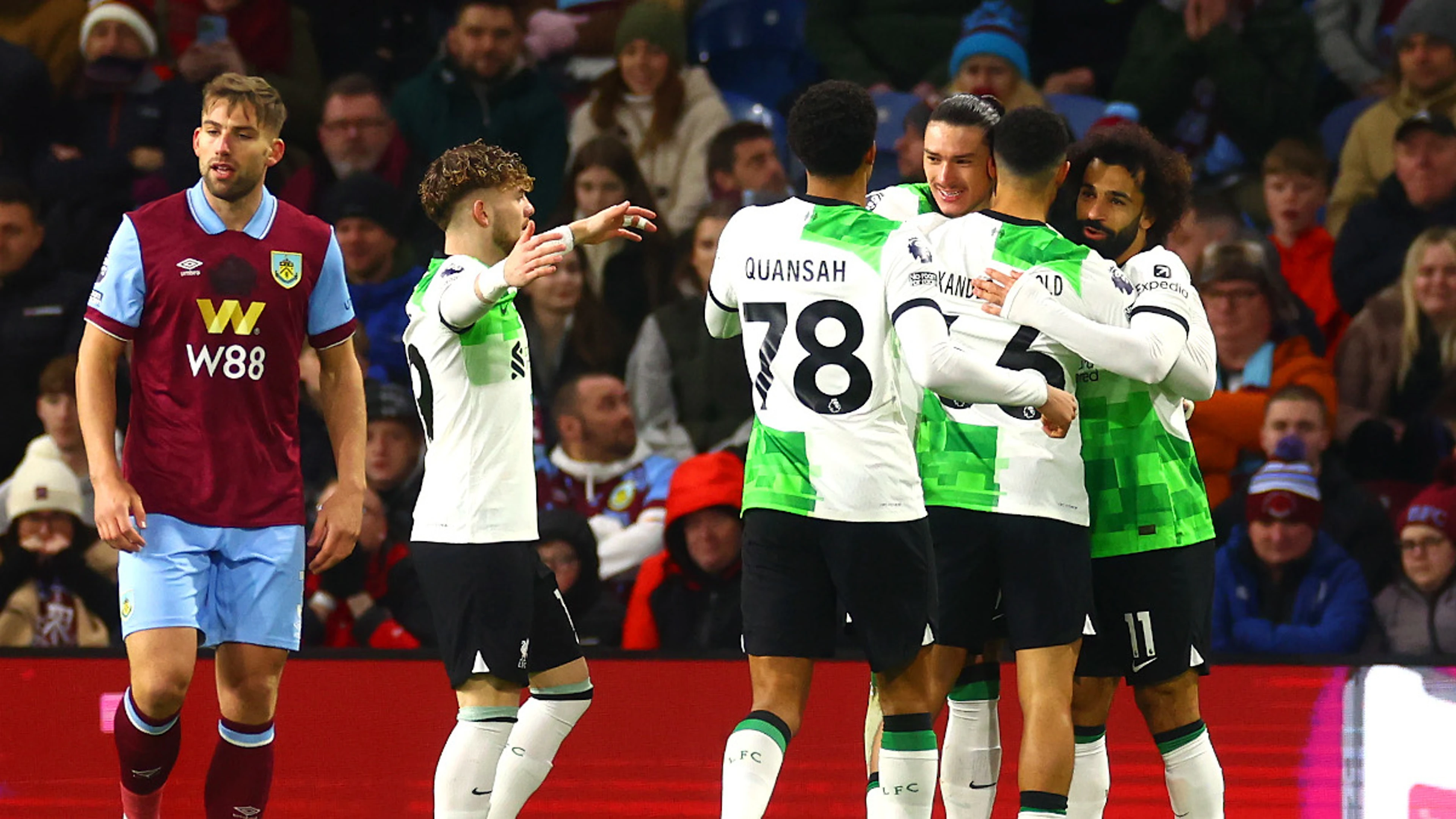 Nunez on target as Liverpool beat Burnley to top table