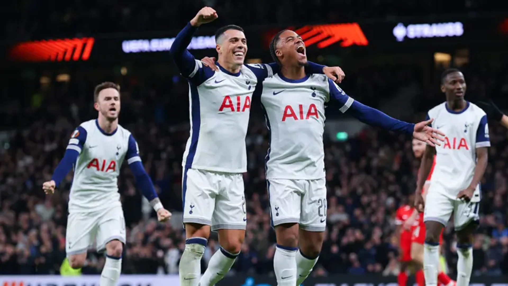 DECISIVE BRACE: Odobert double sends Spurs into Europa League quarterfinals