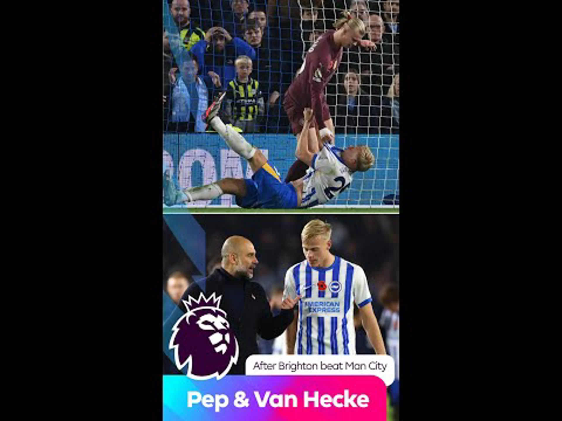 Having Words | Guardiola and Van Hecke had words after a clash with Haaland!