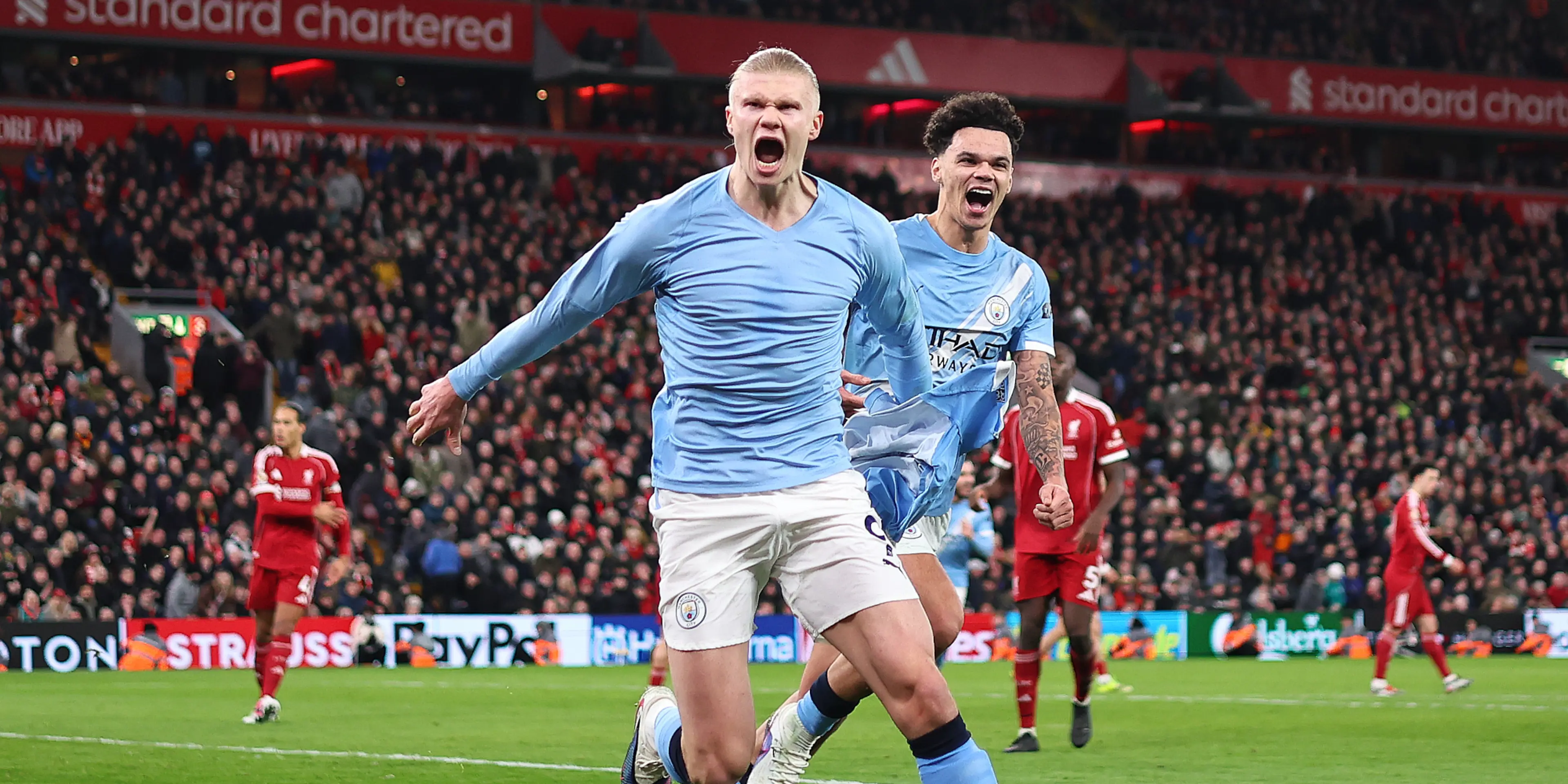 Man City fight back to end Anfield hoodoo and reel in Arsenal