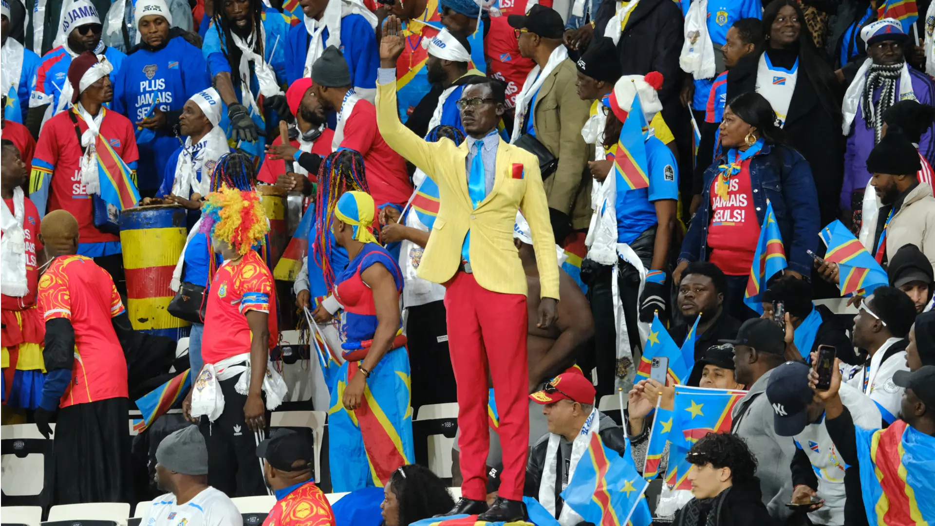 DR Congo's human statue becomes AFCON's most famous fan