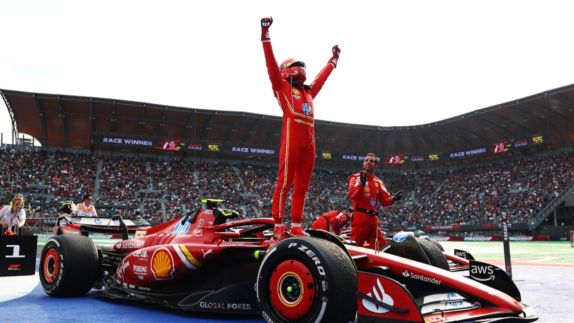 Sainz wins Mexico Grand Prix as Norris makes most of Verstappen penalty