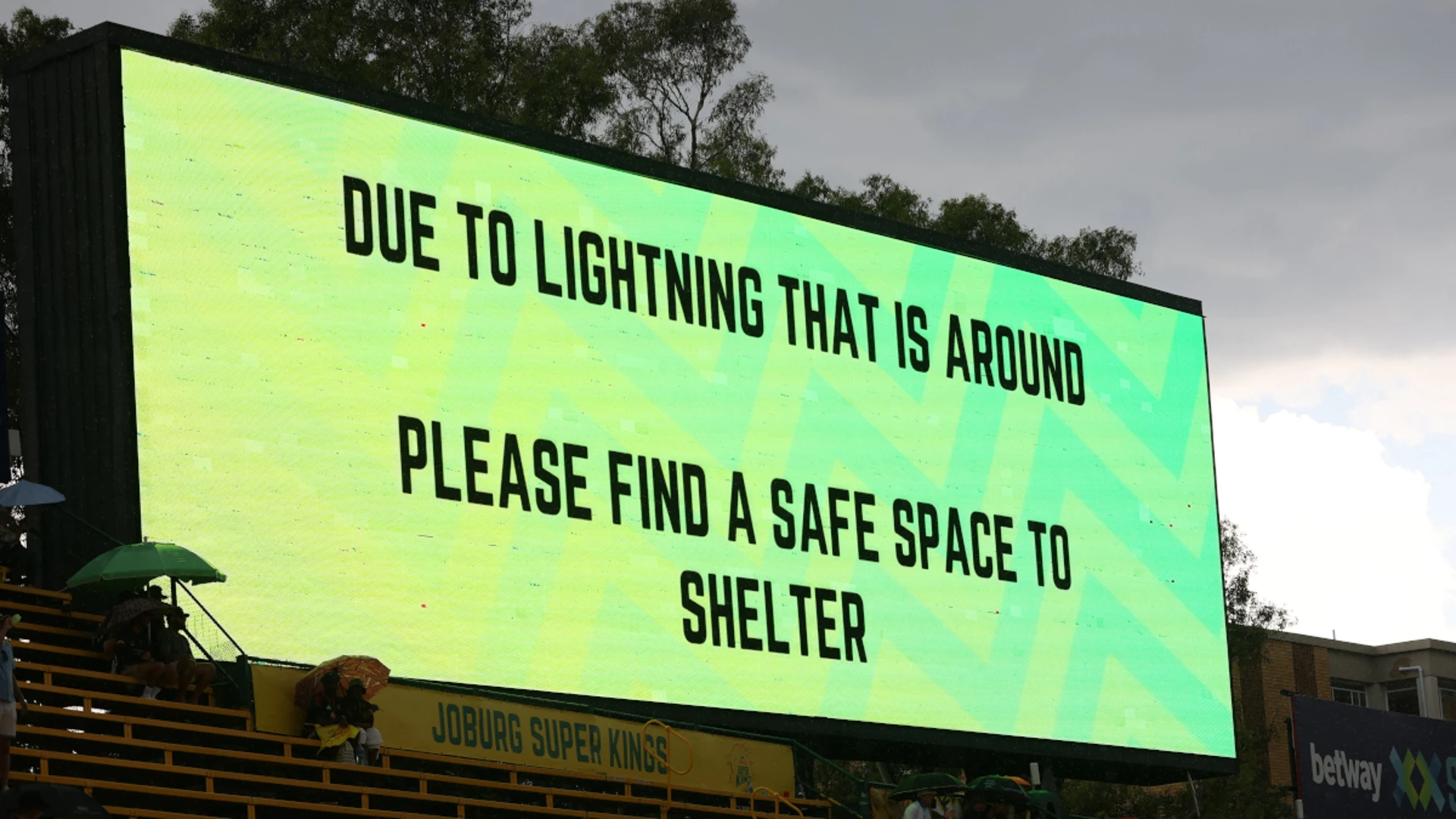Joburg S Kings v Sunrisers toss delayed due to lightning