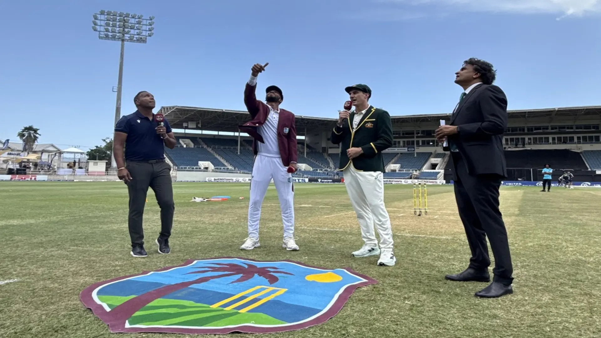 DAY 1: Australia win toss and elect to bat in third test with West Indies