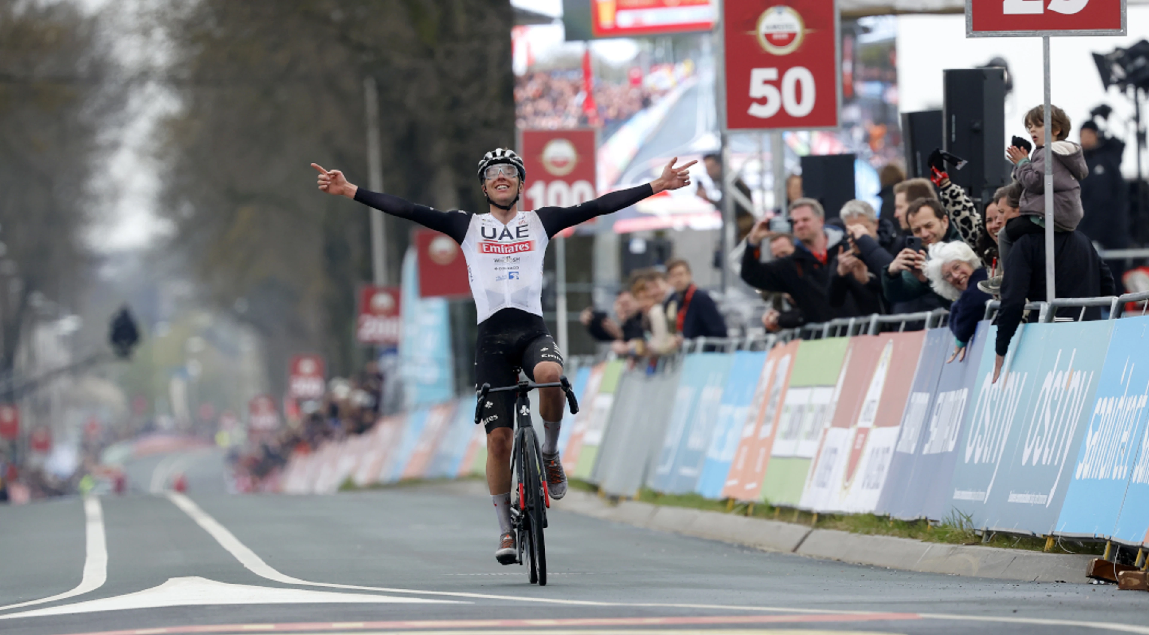 Pogacar powers away for Amstel Gold win