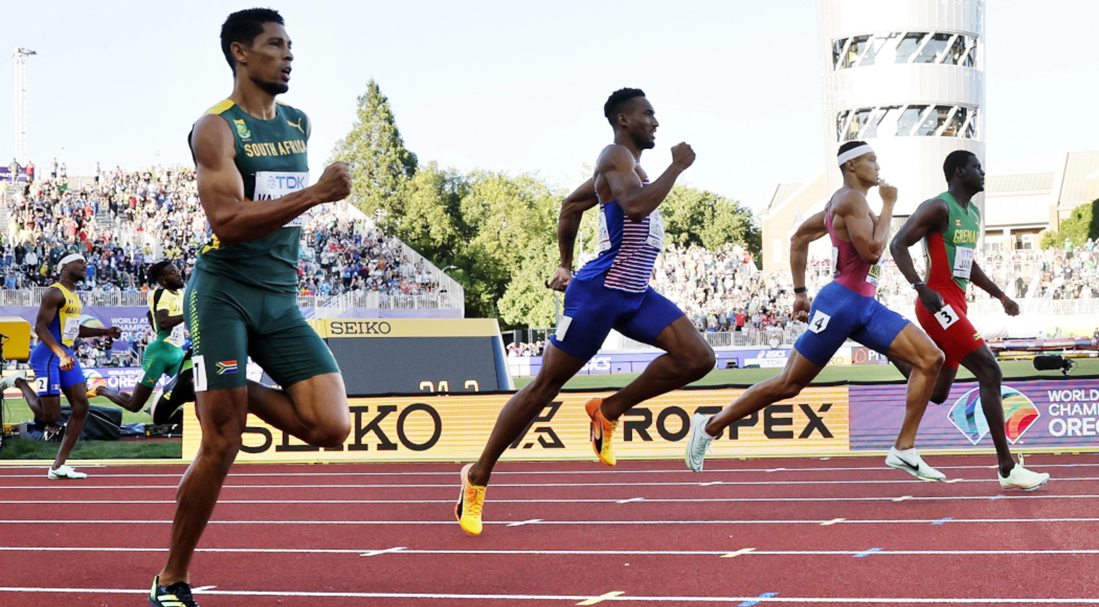 Van Niekerk misses out on podium finish