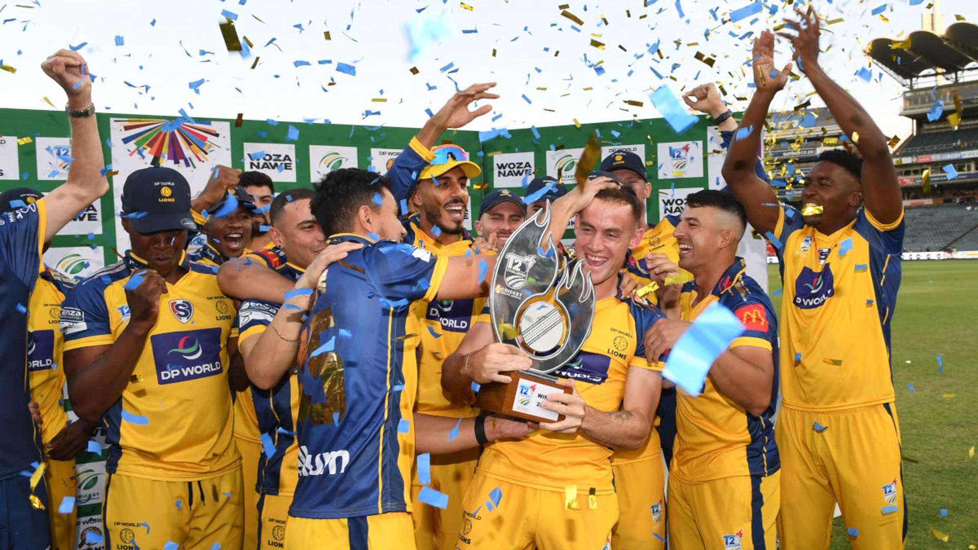 CHAMPIONS: Lions win back-to-back T20 Challenge titles