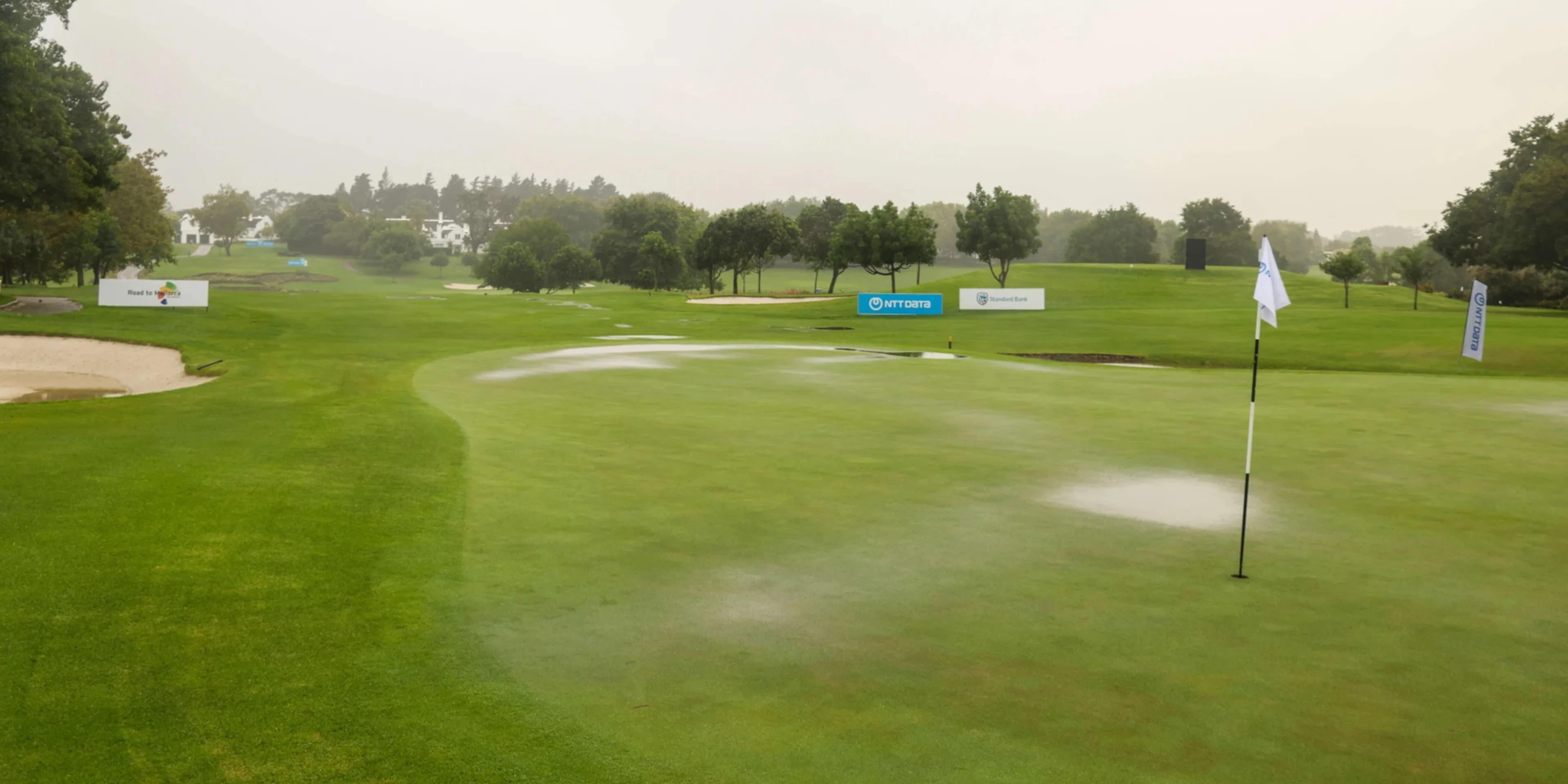 Rain wins the opening day at NTT DATA Men’s Pro-Am