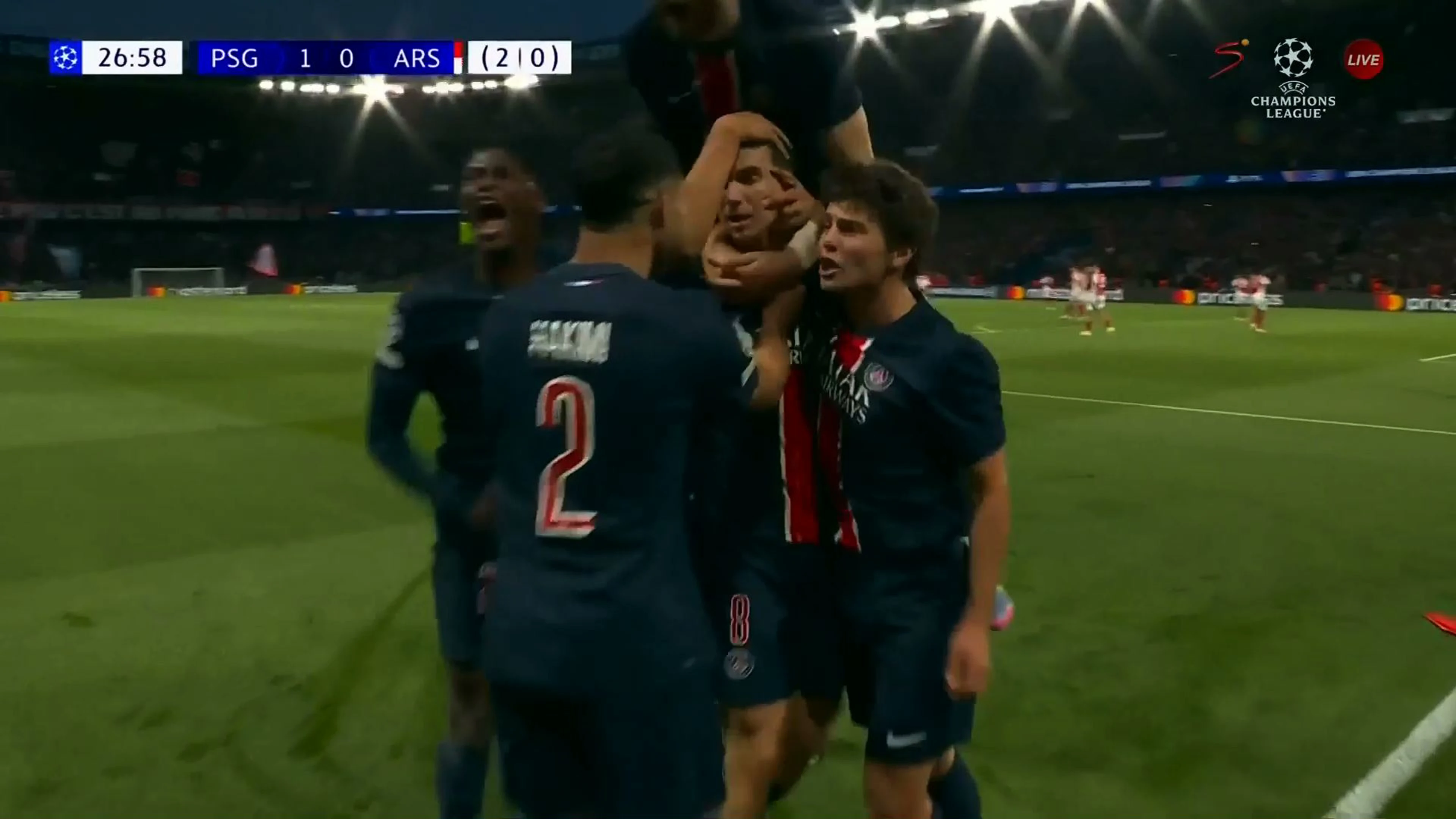 Fabian Ruiz Goal | PSG v Arsenal | UEFA Champions League Semi Finals