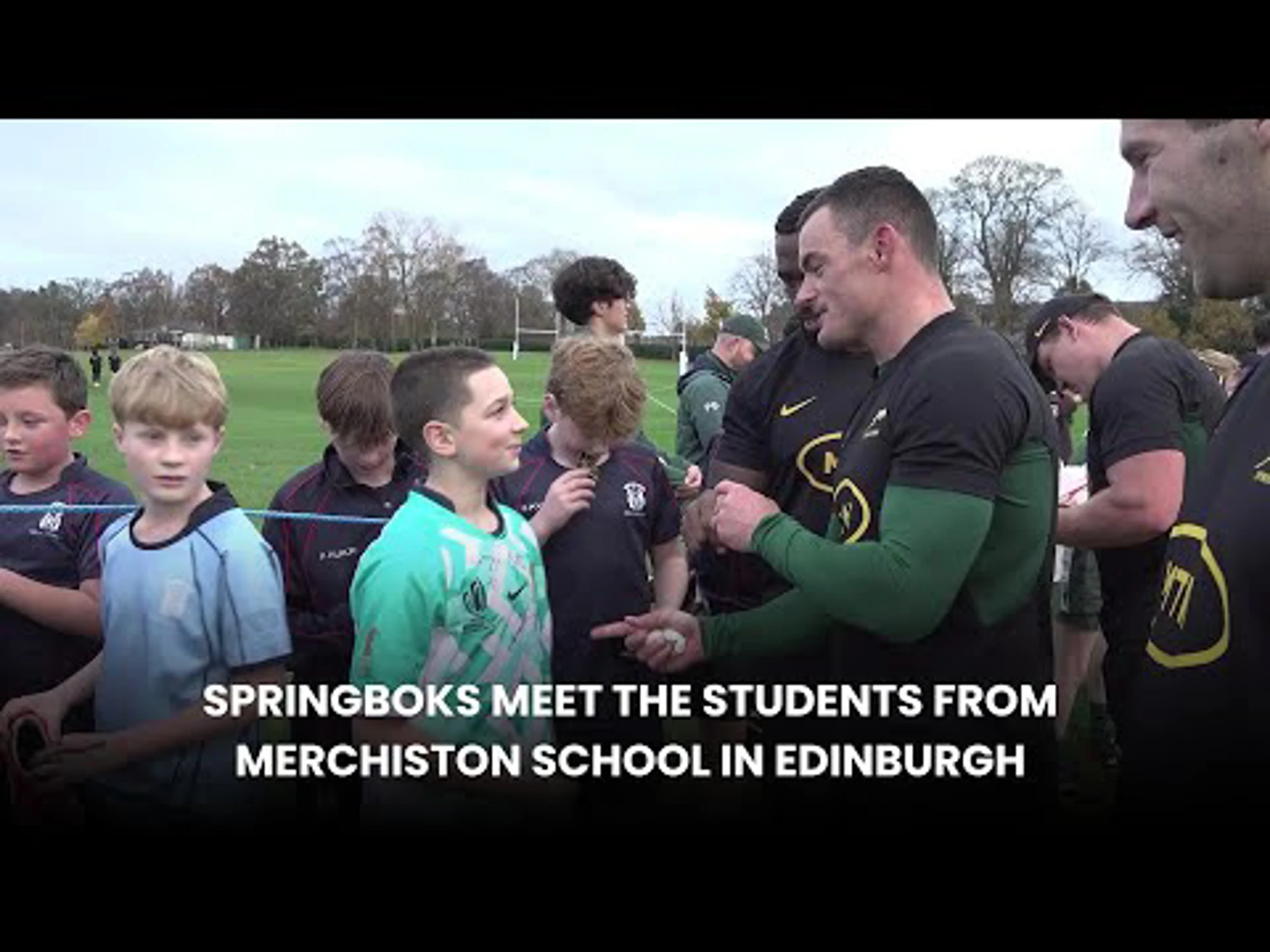 The Springboks Meet The Kids From Merchiston School | What Goes On Tour