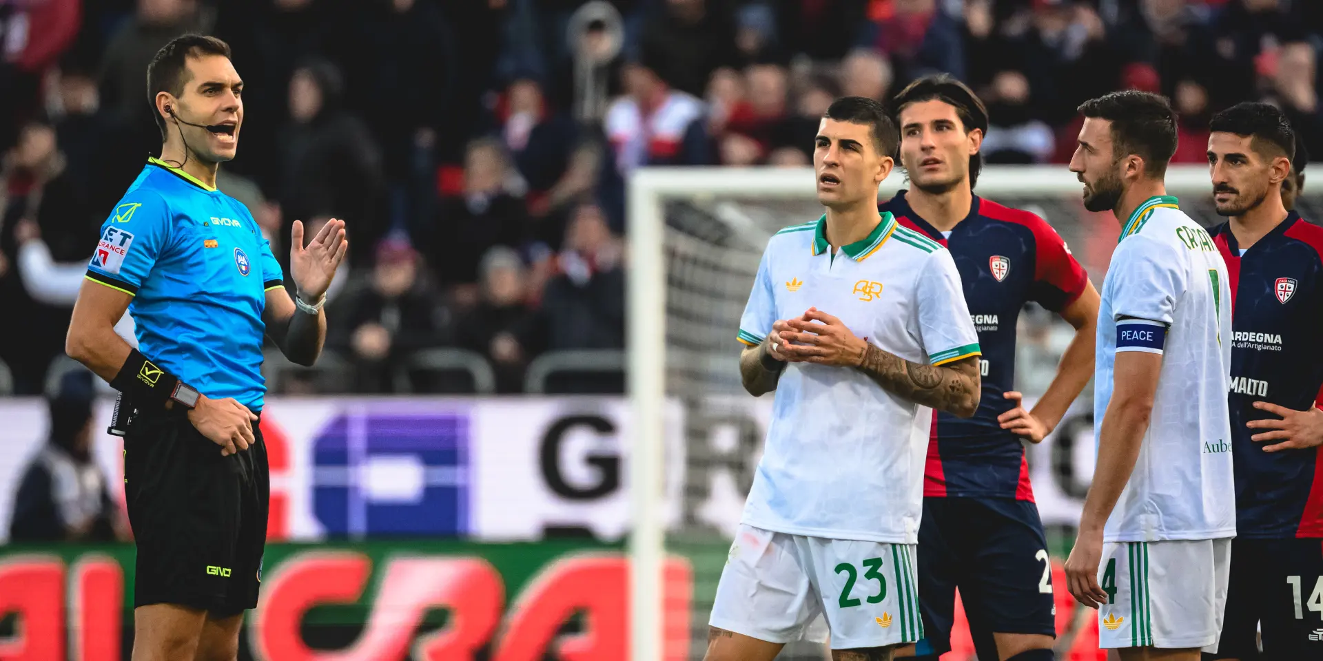 Celik sees red as Roma lose at Cagliari