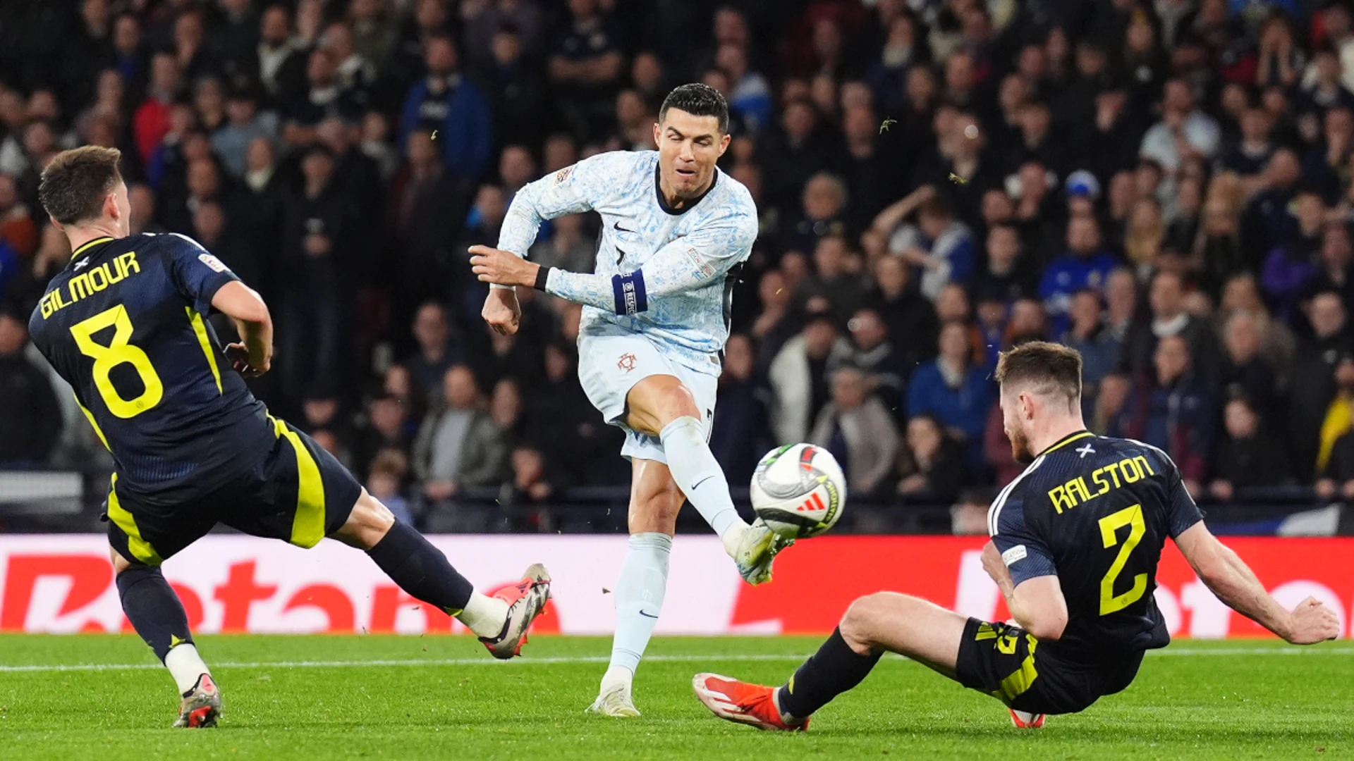 Ronaldo frustrated as Scotland hold Portugal