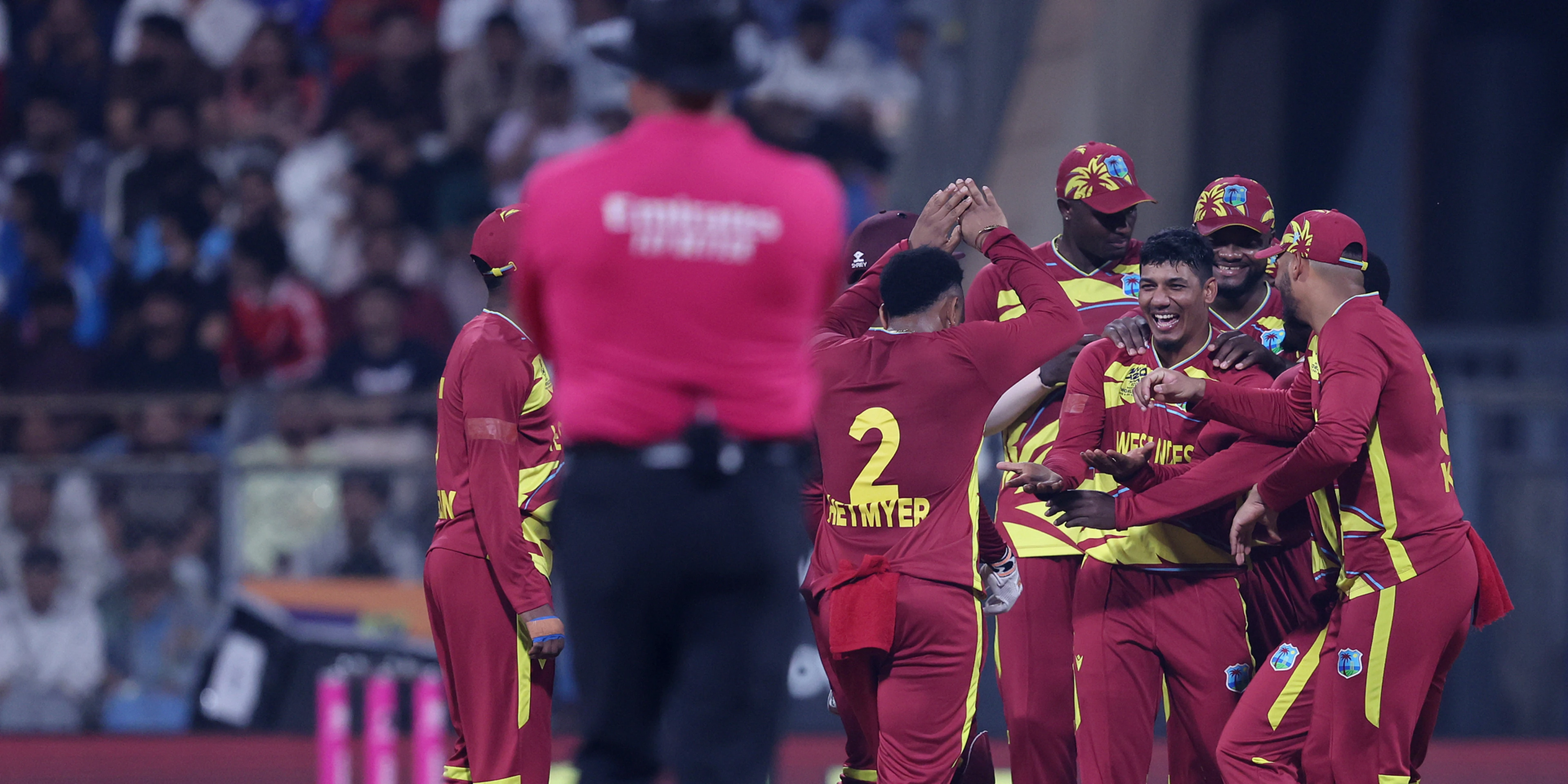 STATEMENT WIN: Windies blow away England