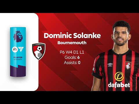 Dominic Solanke Wins December Player Of The Month | Premier League ...