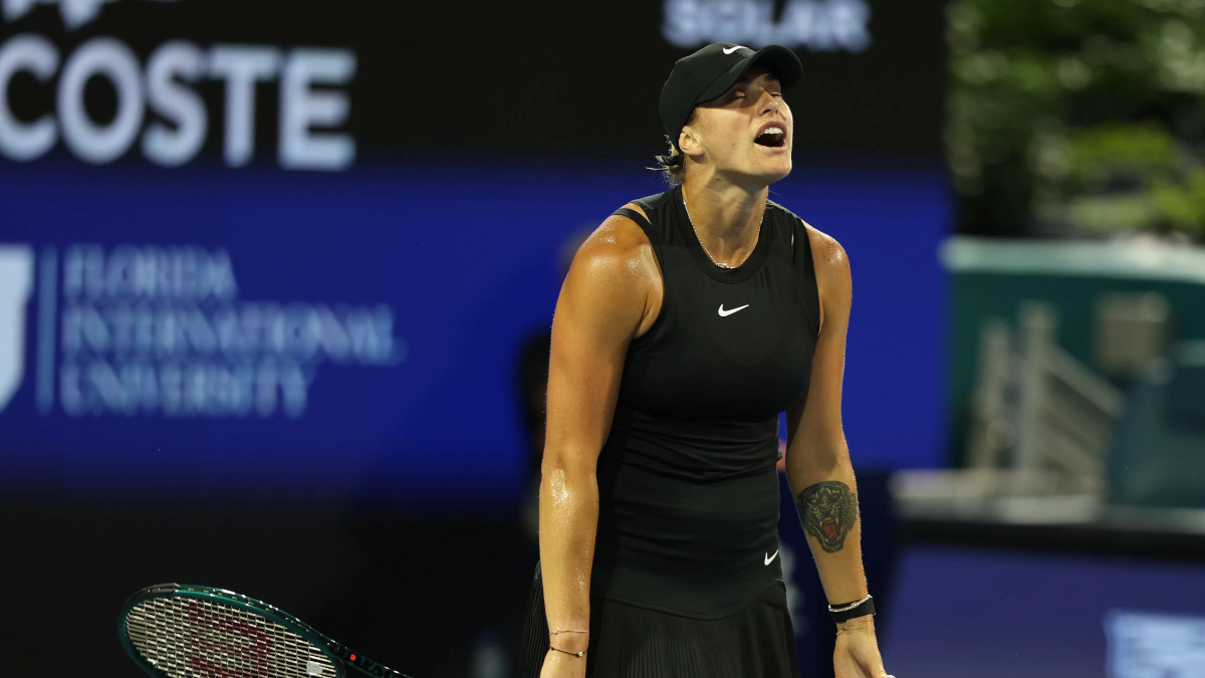 Emotional Sabalenka exits Miami Open in fit of rage