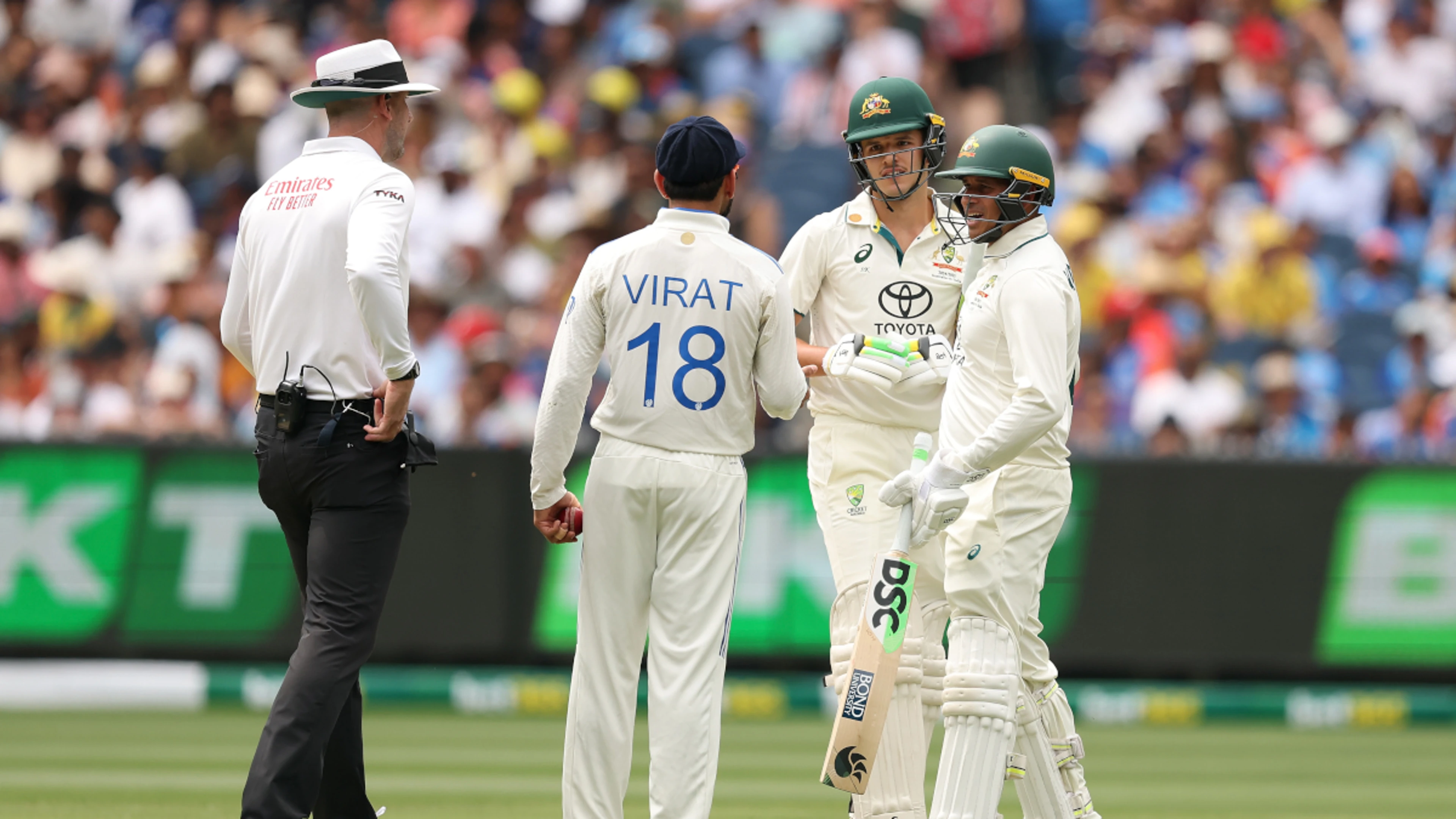 India's Kohli fined for Konstas shoulder bump during fourth Test