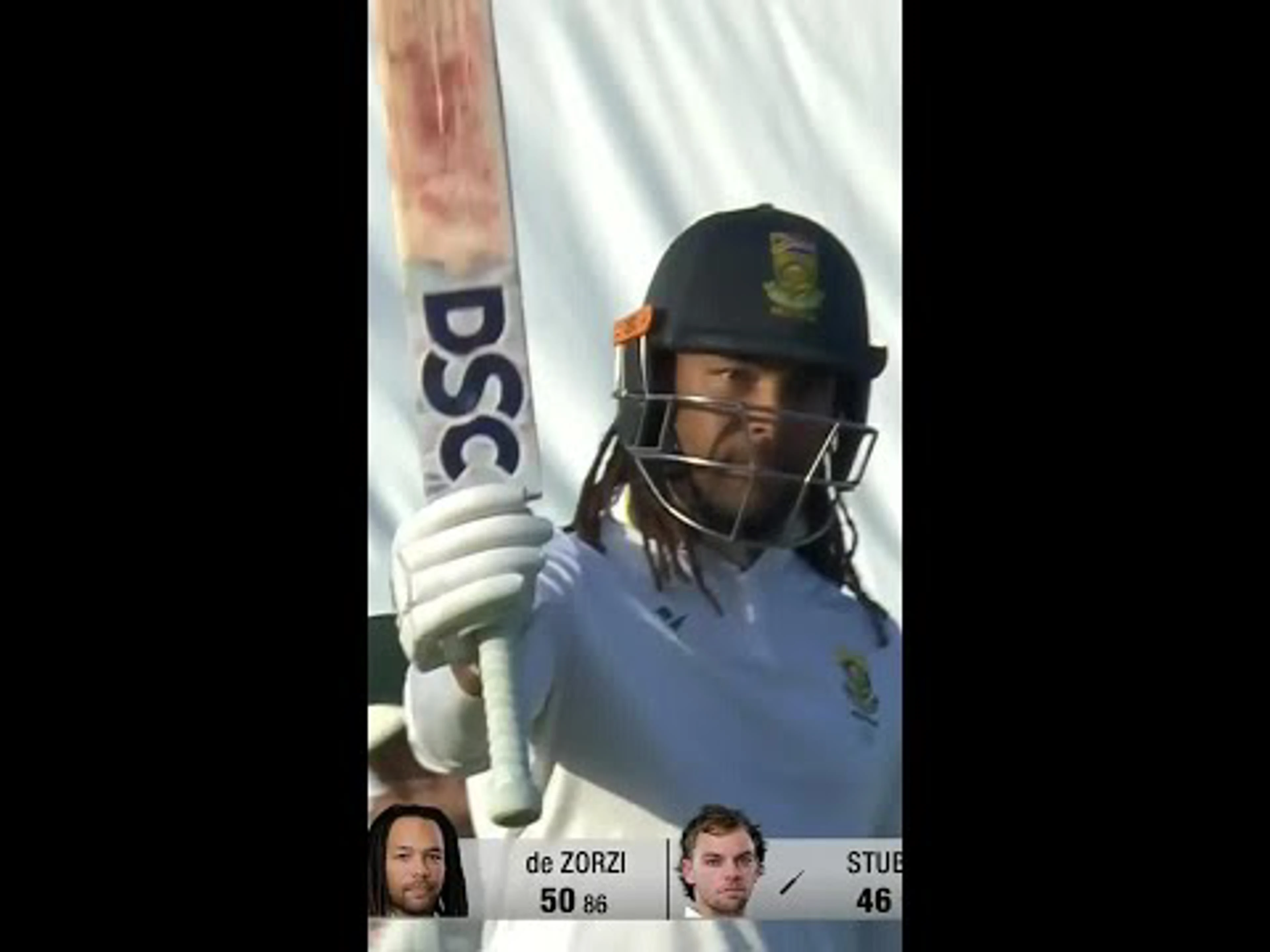 de Zorzi brings up a hard-fought fifty