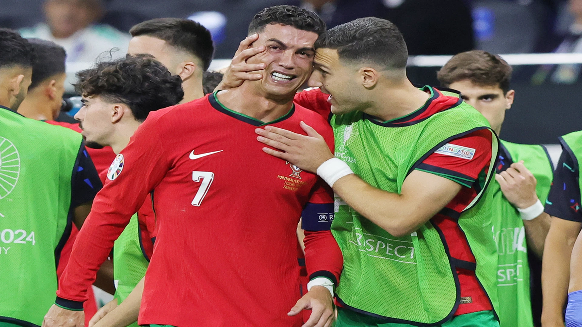 Ronaldo in tears after extra-time penalty miss for Portugal at Euros