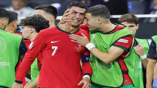 Ronaldo in tears after extra-time penalty miss for Portugal at Euros ...